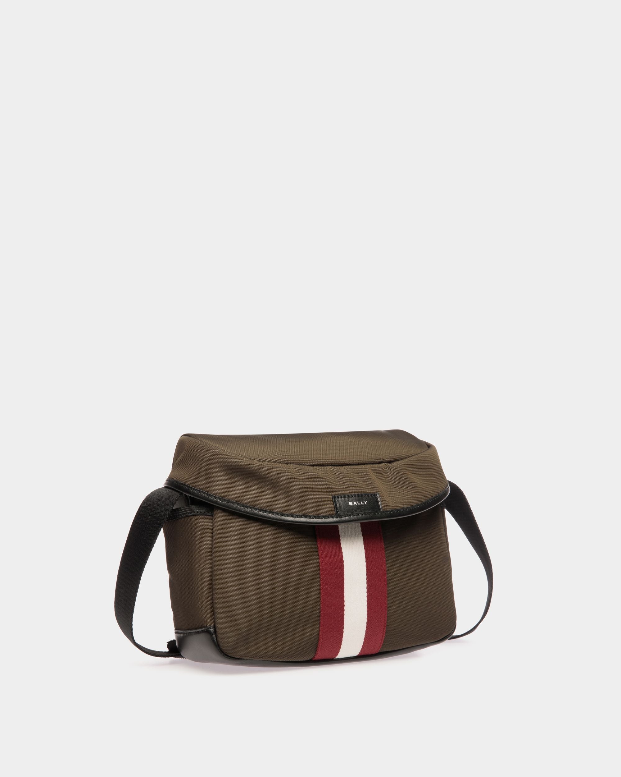 Borsa A Tracolla Code In Nylon Military Green - Uomo - Bally - 03