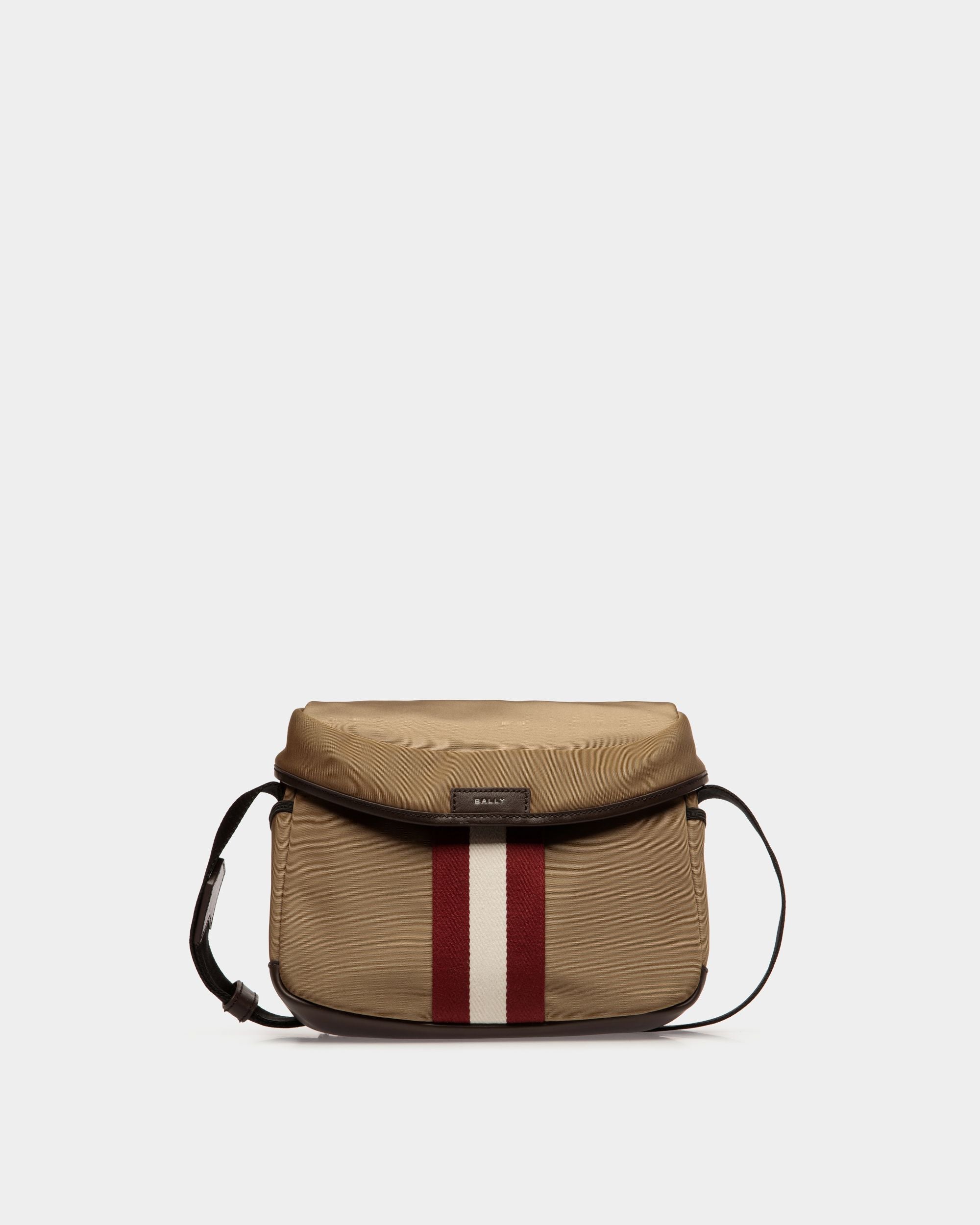 Borsa A Tracolla Code In Nylon Color Cammello - Uomo - Bally - 01