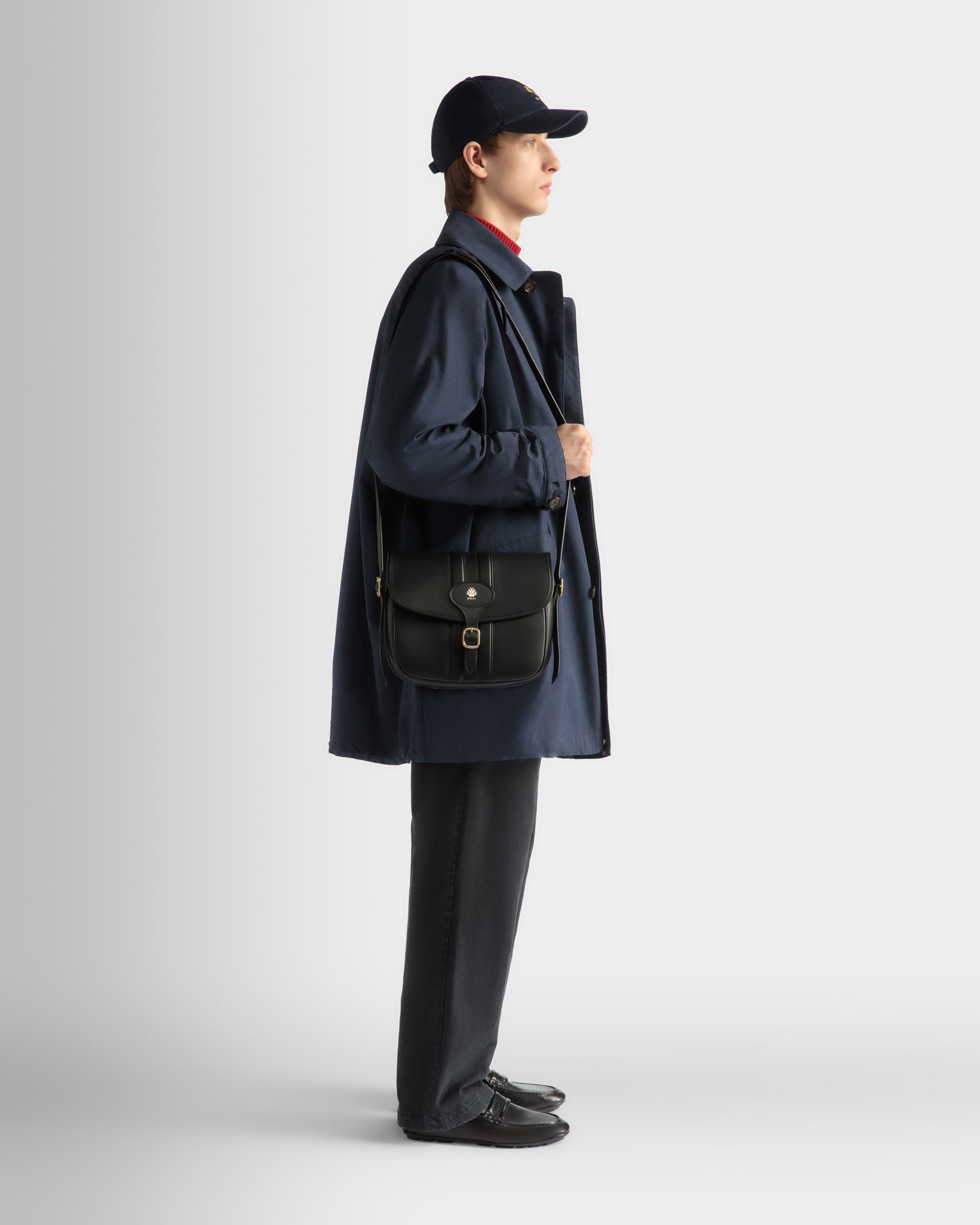 Borsa A Tracolla Beckett In Pelle Nera - Uomo - Bally - 02