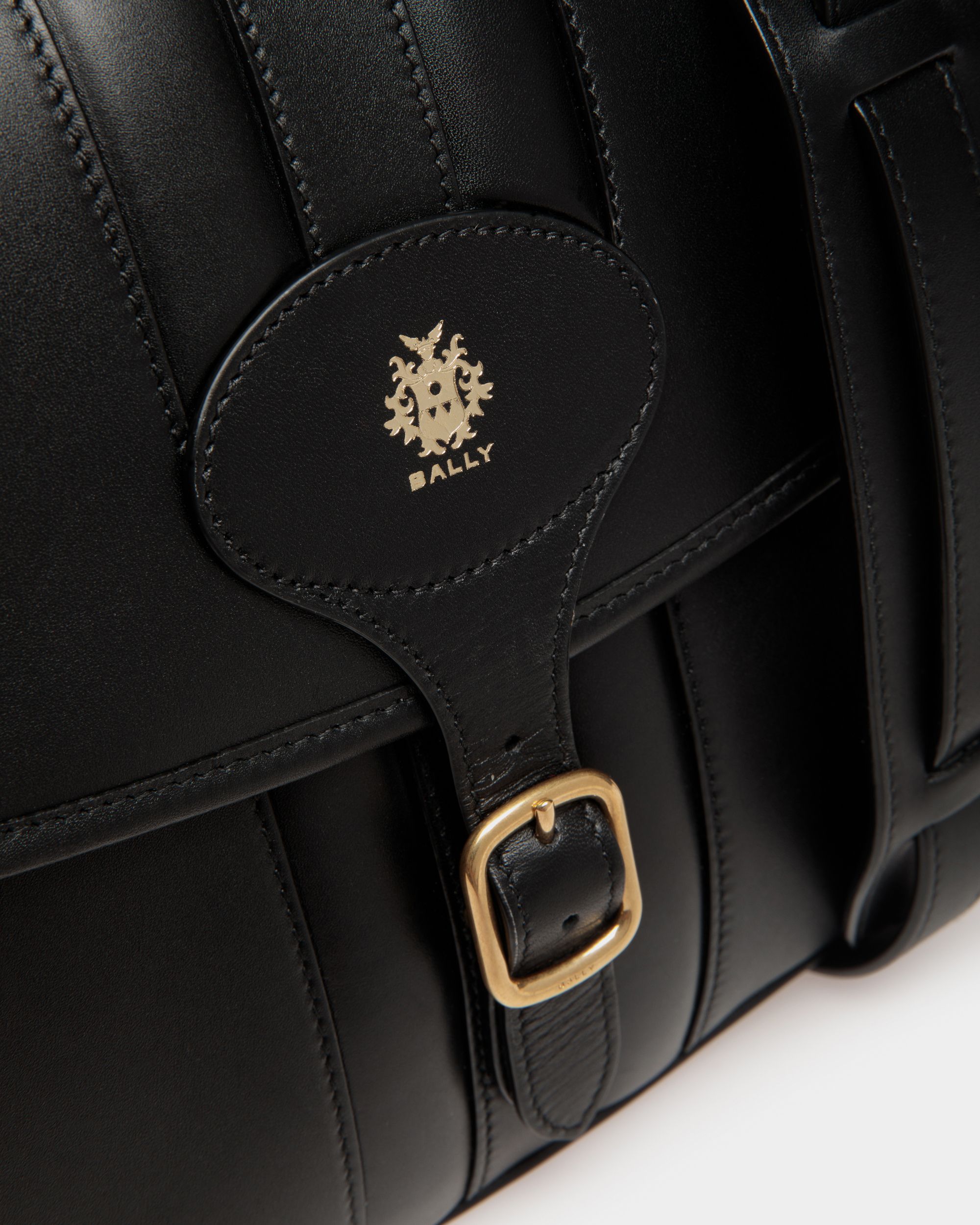 Borsa A Tracolla Beckett In Pelle Nera - Uomo - Bally - 06