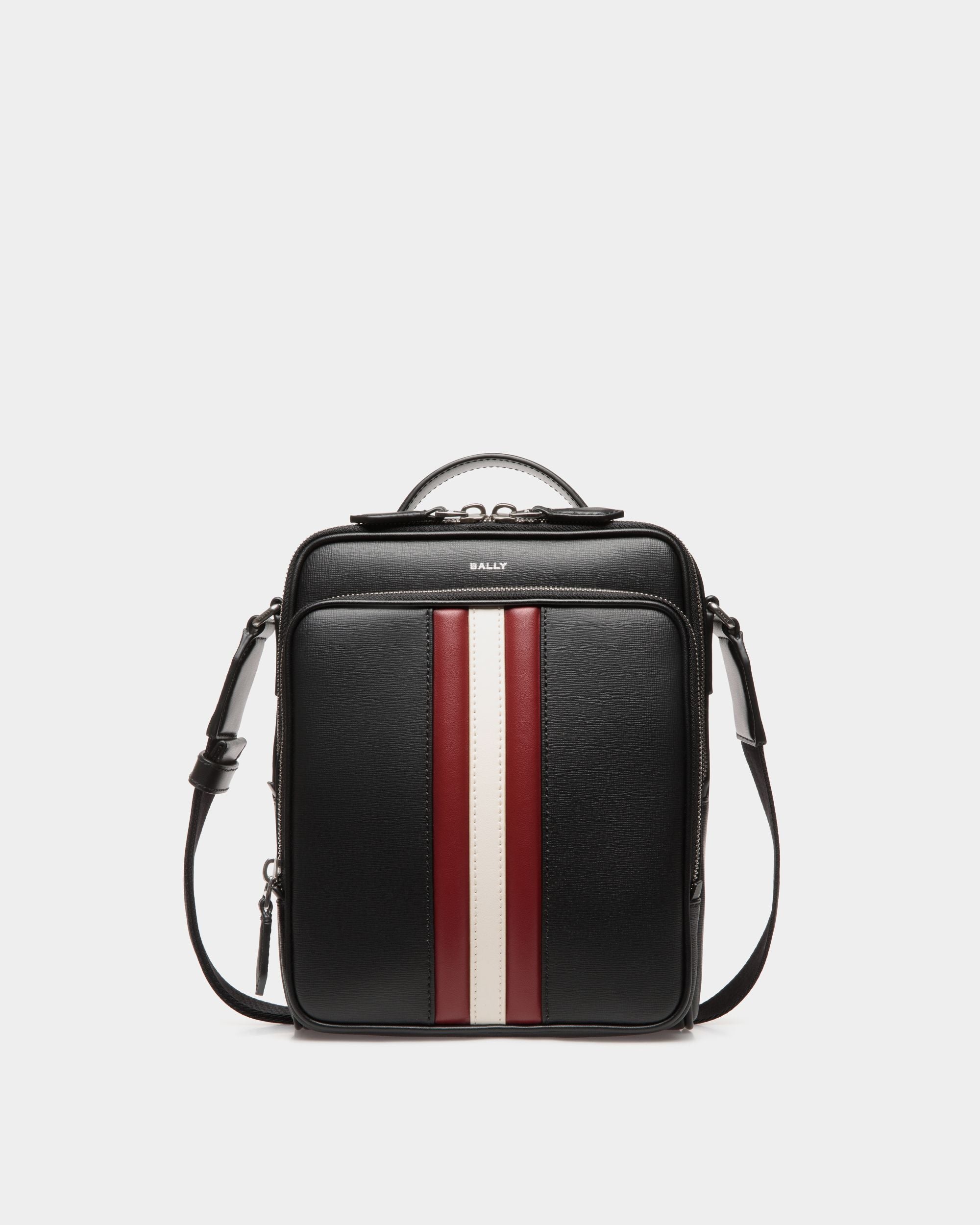 Borsa A Tracolla Mythos In Pelle Riciclata Nera - Uomo - Bally - 01