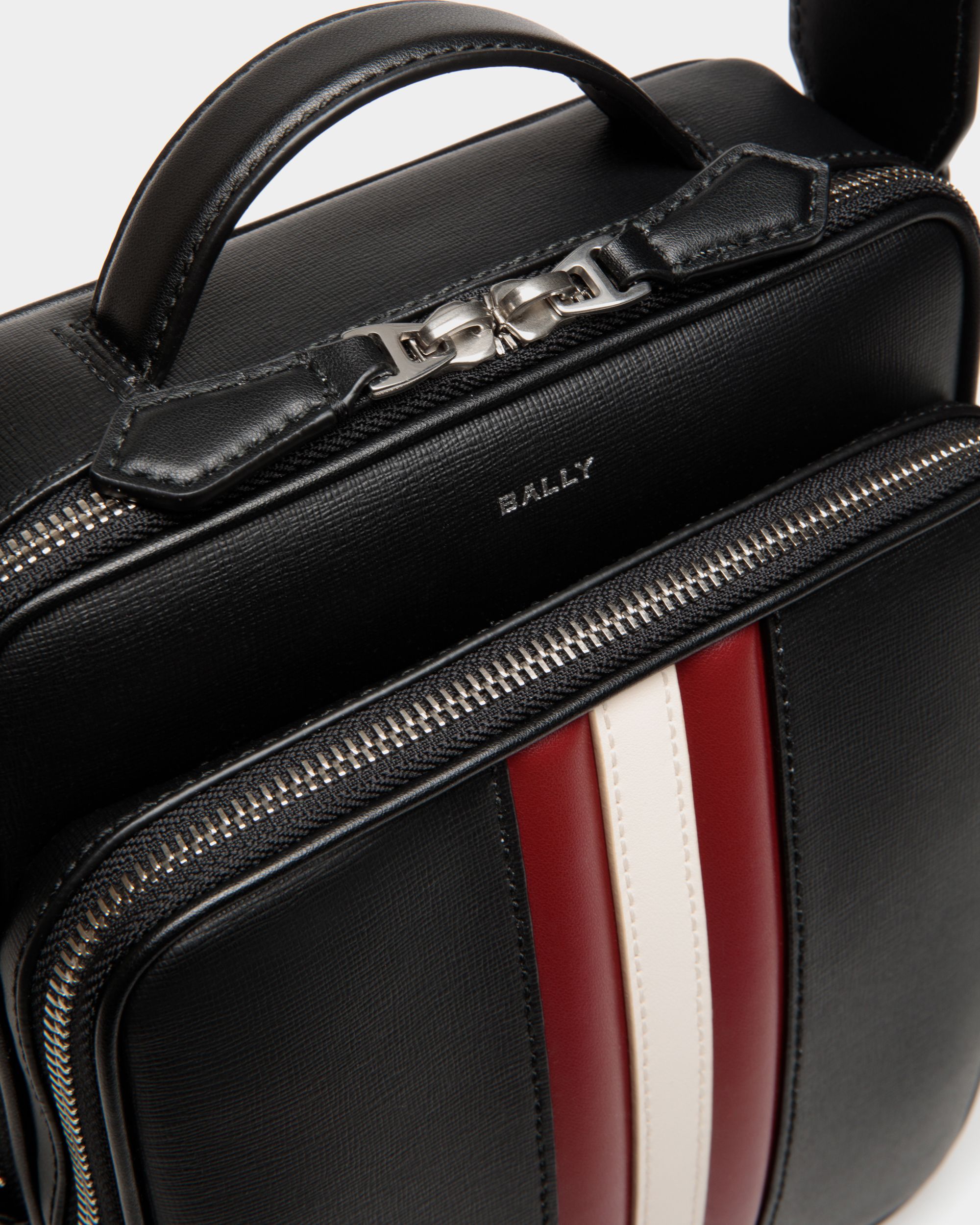 Borsa A Tracolla Mythos In Pelle Riciclata Nera - Uomo - Bally - 05