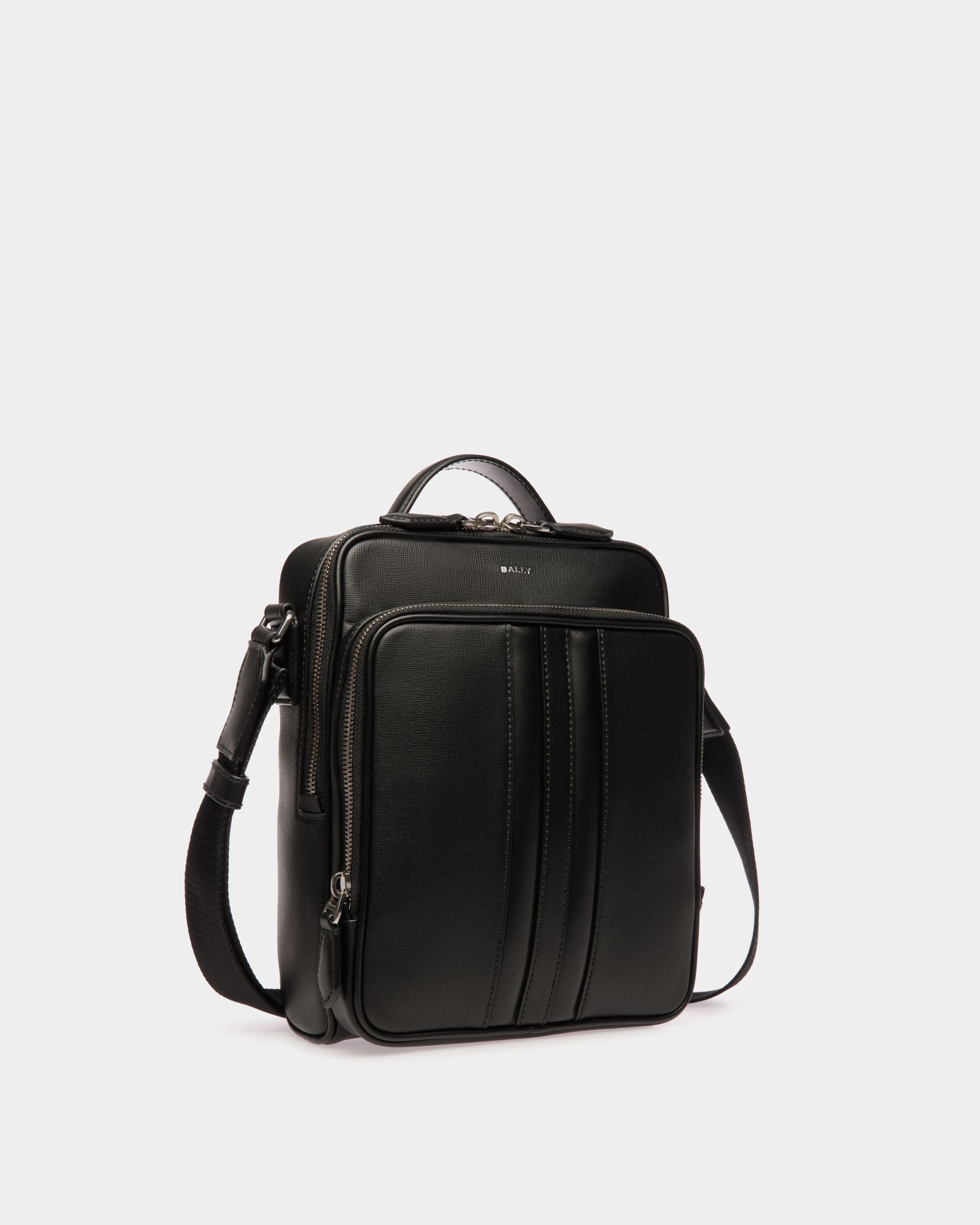 Borsa A Tracolla Mythos In Pelle Riciclata Nera - Uomo - Bally - 03