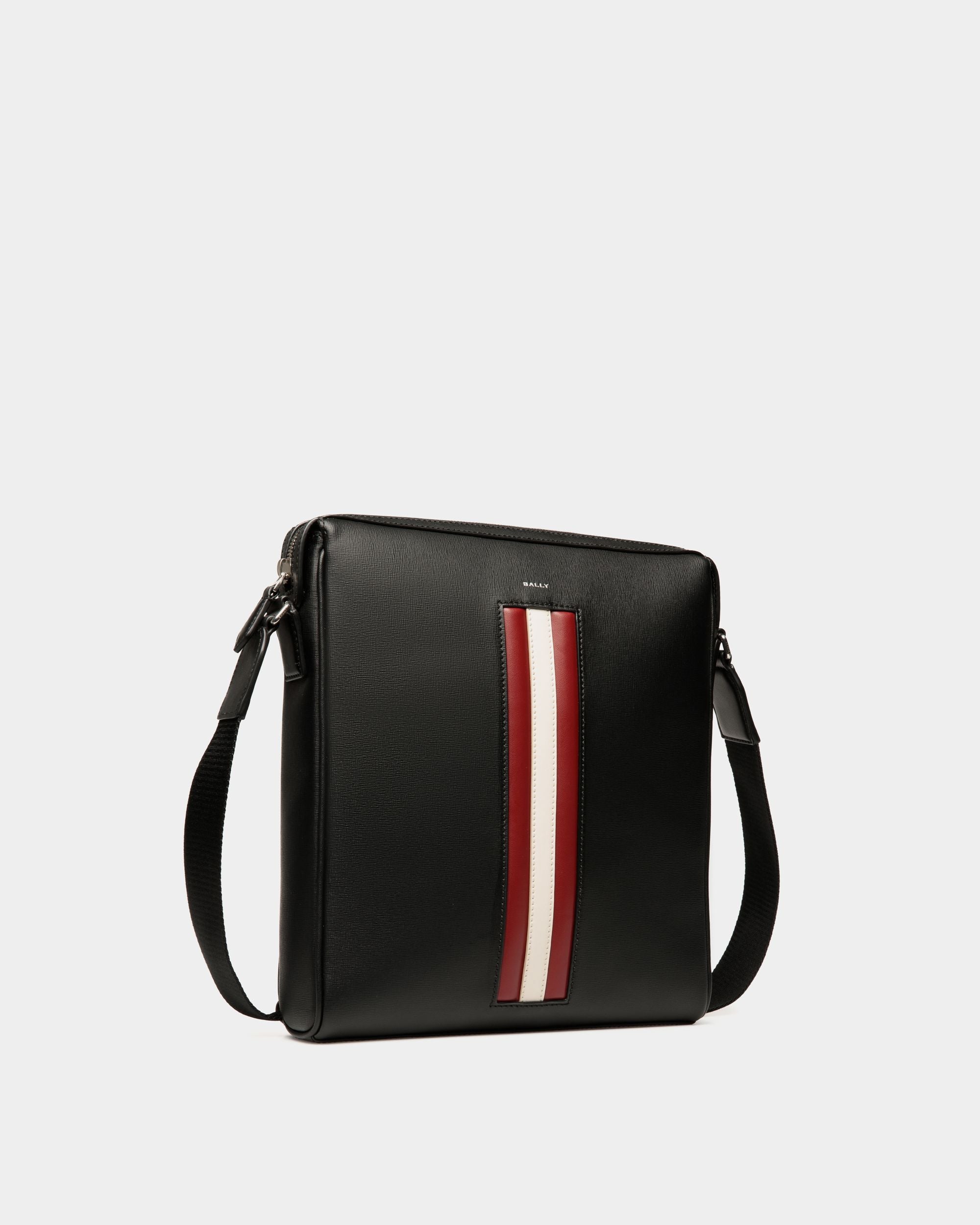 Borsa A Tracolla Mythos In Pelle Riciclata Nera - Uomo - Bally - 03