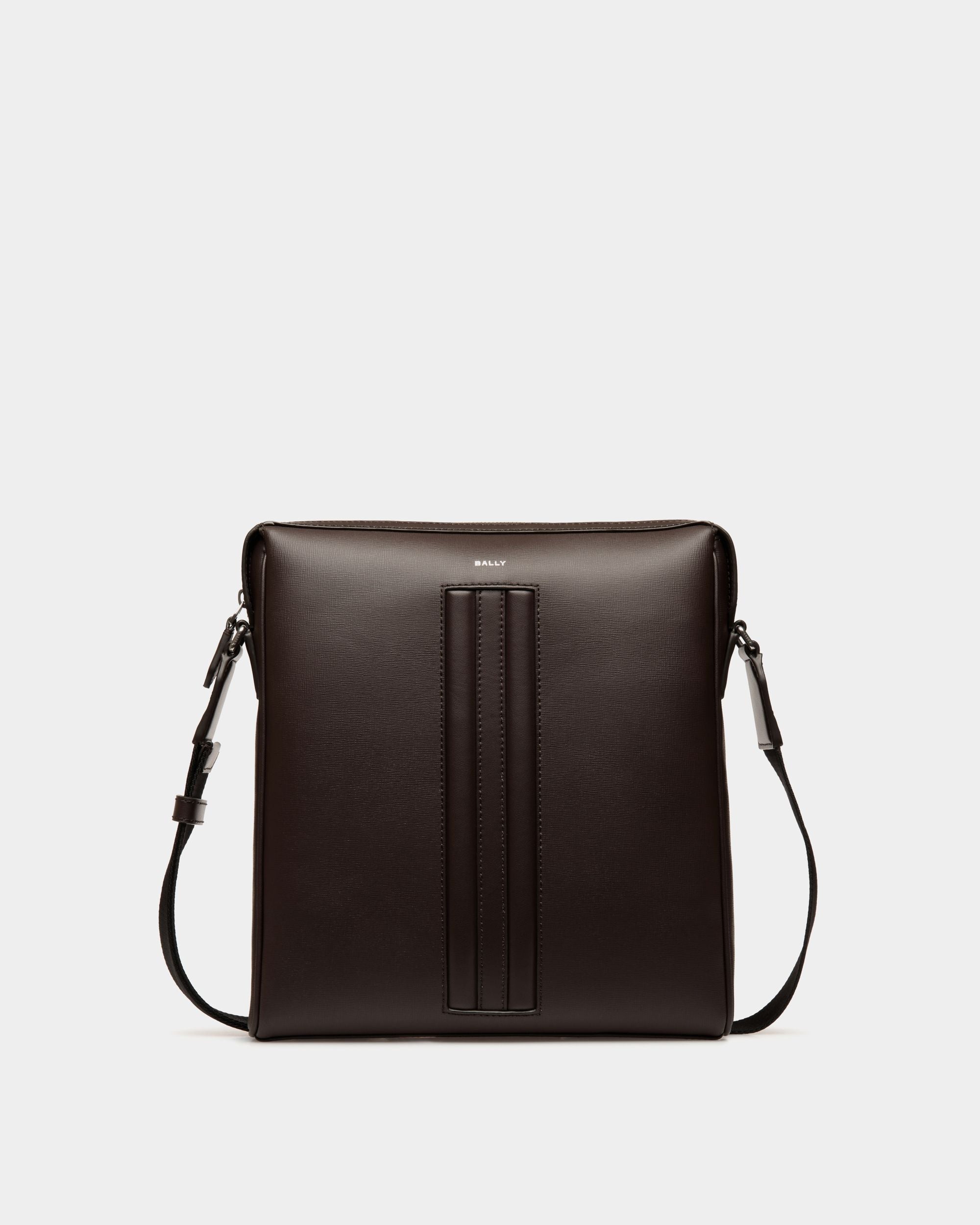 Borsa A Tracolla Mythos In Pelle Riciclata Color Ebano - Uomo - Bally - 01