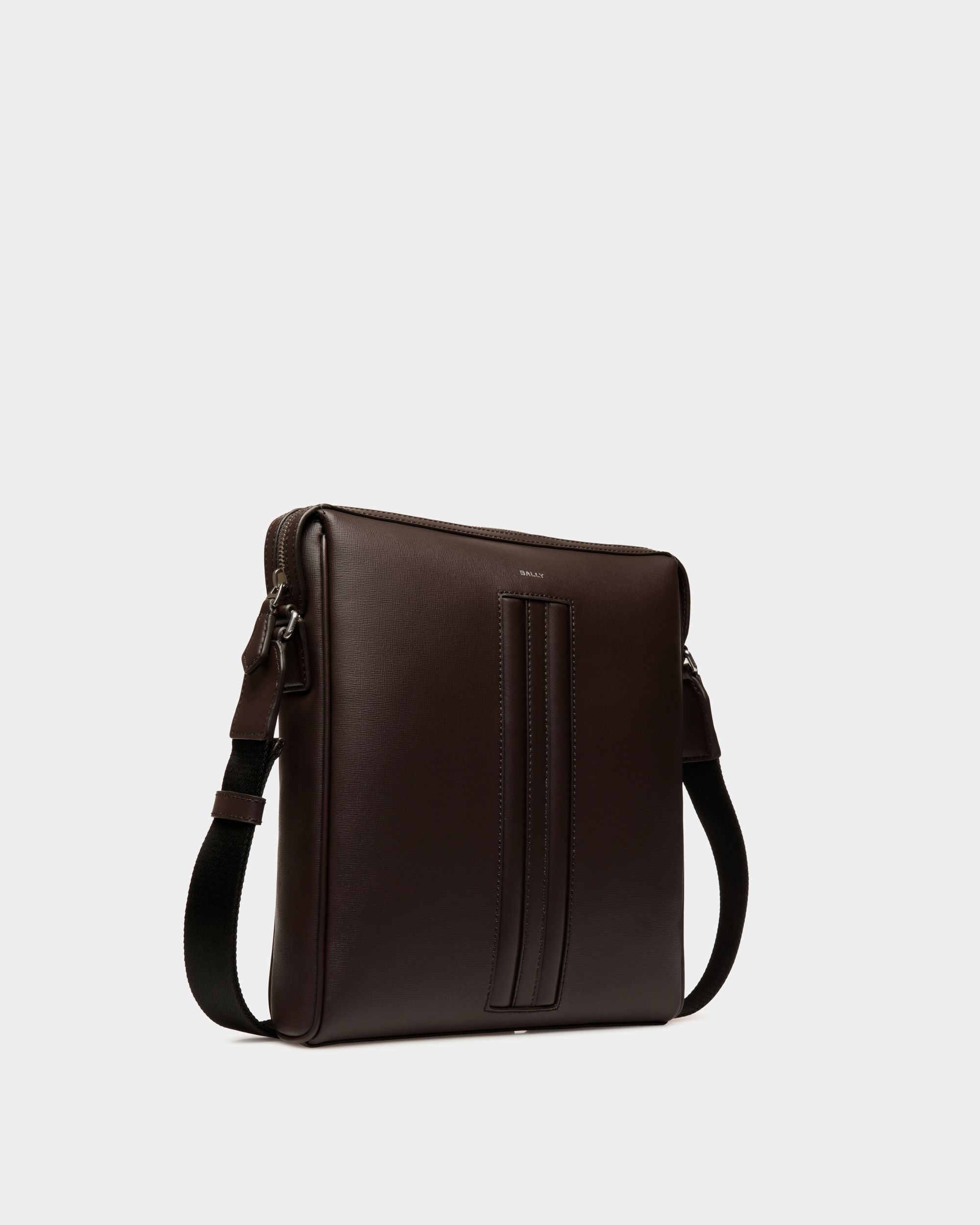 Borsa A Tracolla Mythos In Pelle Riciclata Color Ebano - Uomo - Bally - 03