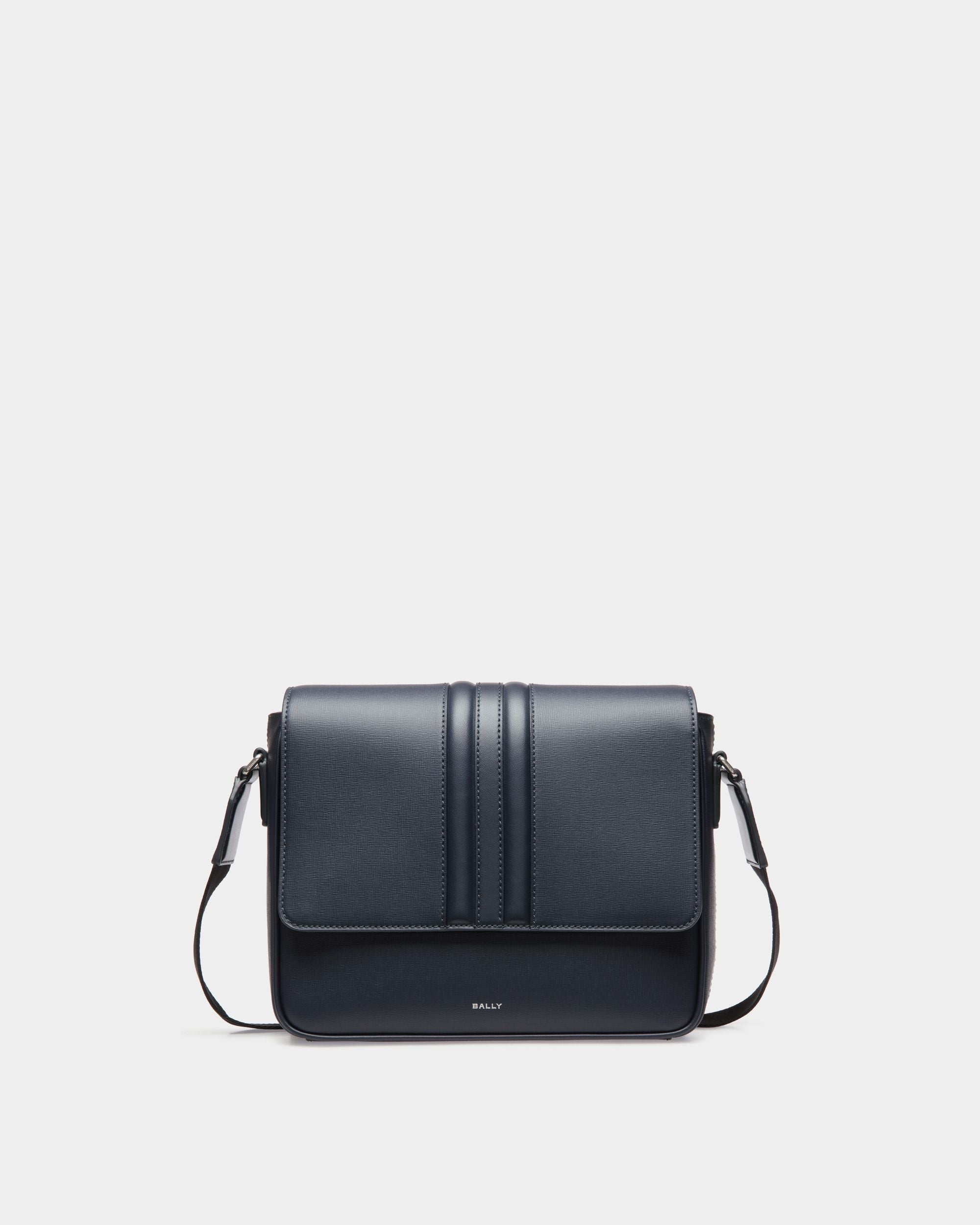 Borsa A Tracolla Mythos In Pelle Riciclata Navy Blue - Uomo - Bally - 01