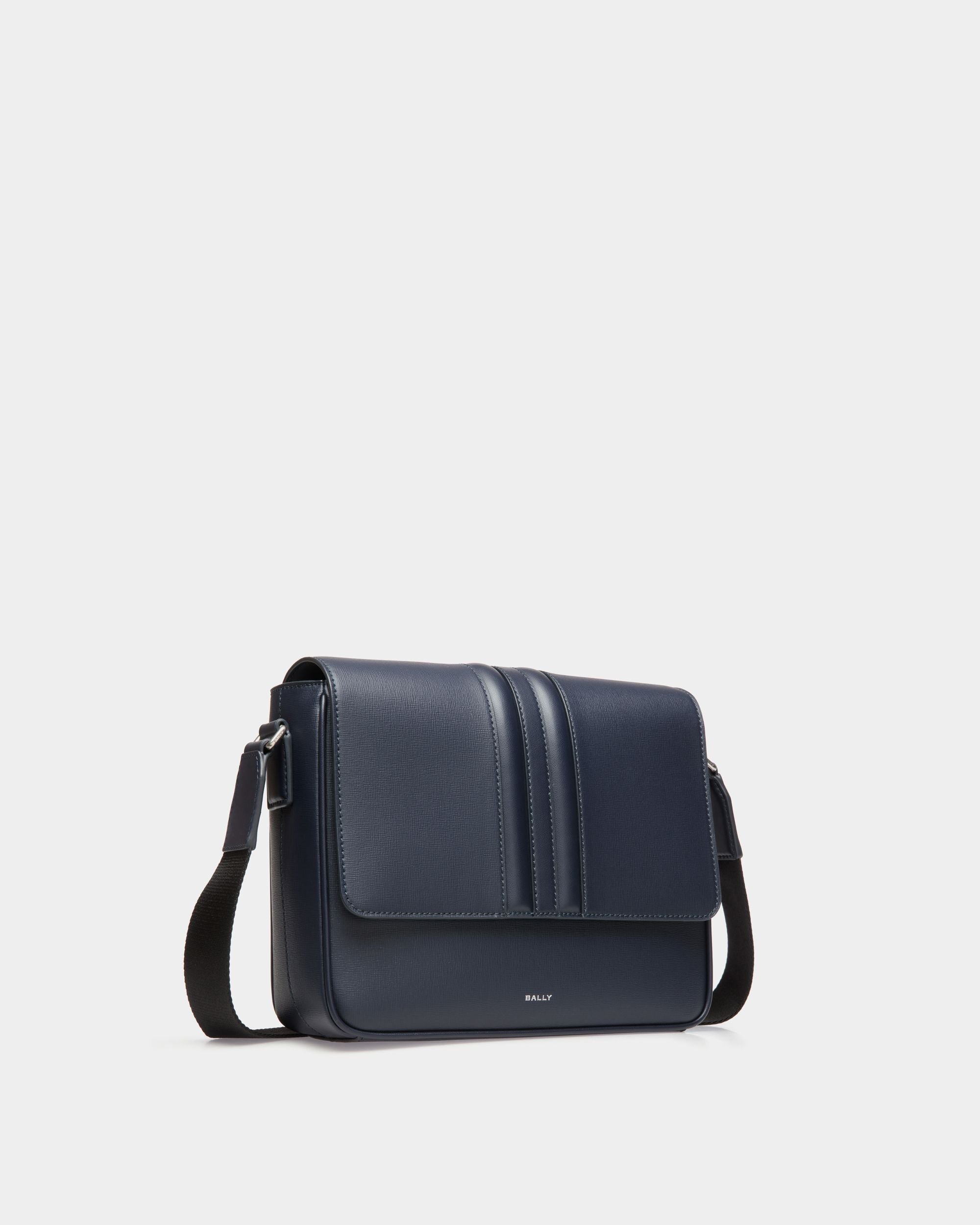 Borsa A Tracolla Mythos In Pelle Riciclata Navy Blue - Uomo - Bally - 03