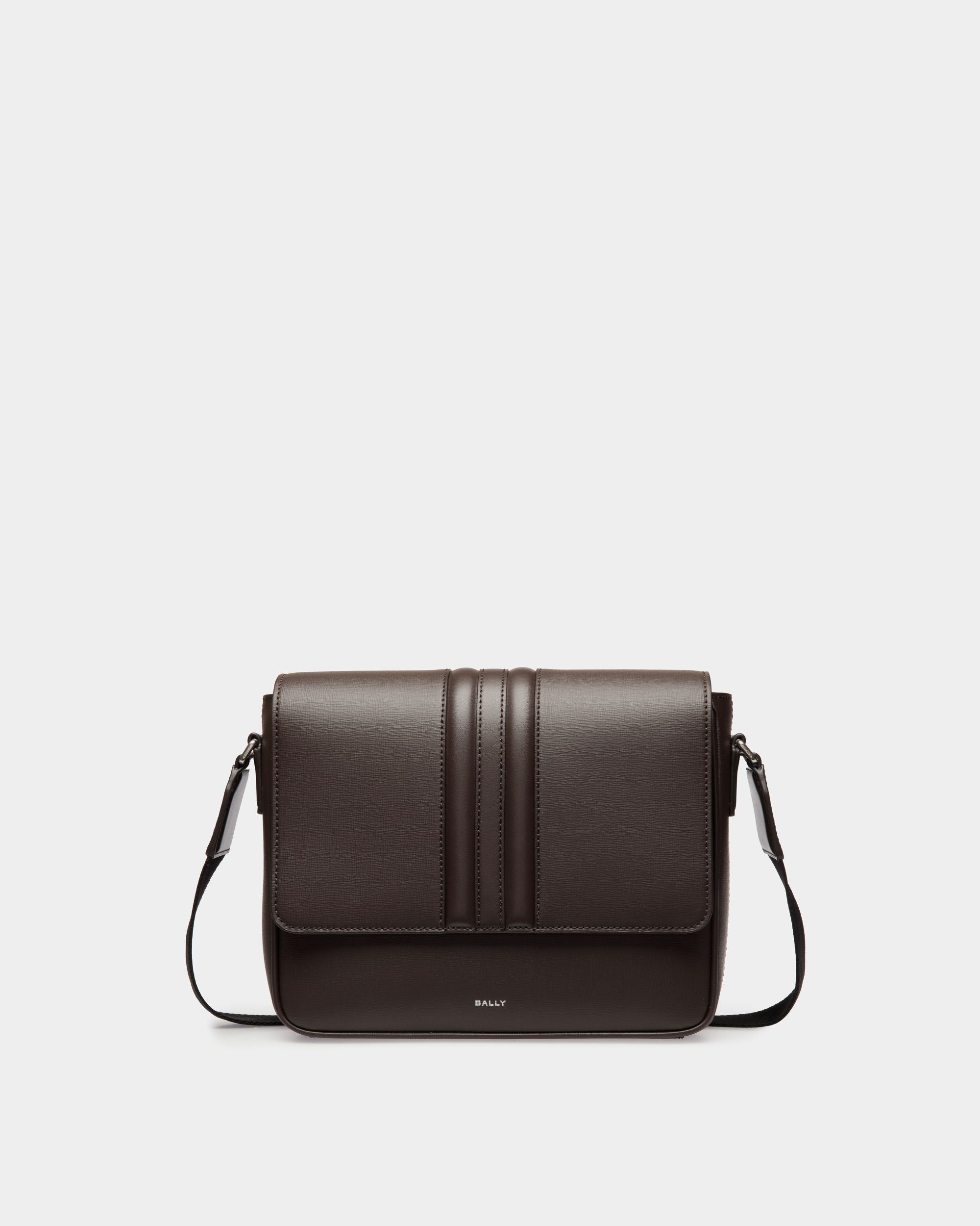 Borsa A Tracolla Mythos In Pelle Riciclata Color Ebano - Uomo - Bally - 01