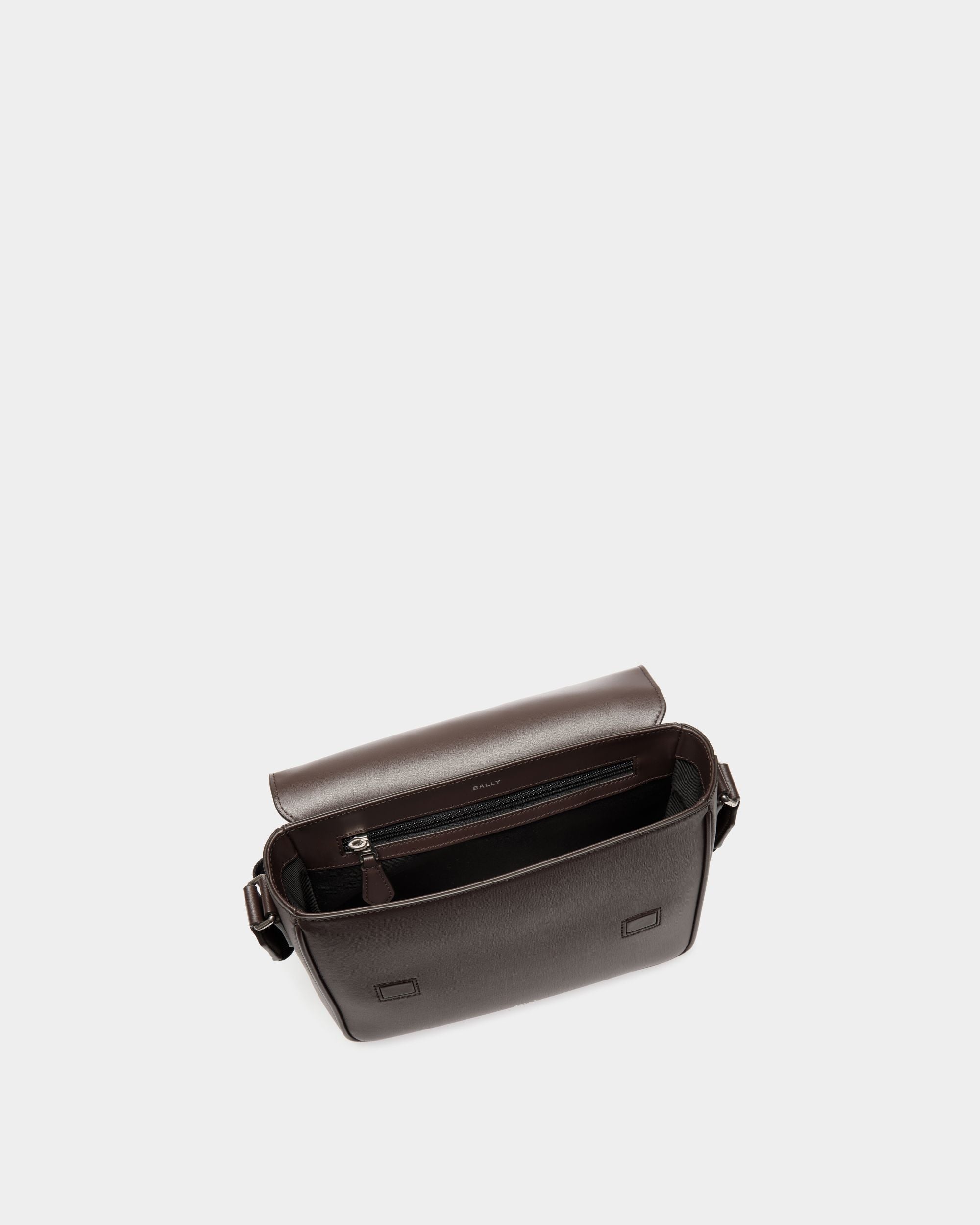 Borsa A Tracolla Mythos In Pelle Riciclata Color Ebano - Uomo - Bally - 04