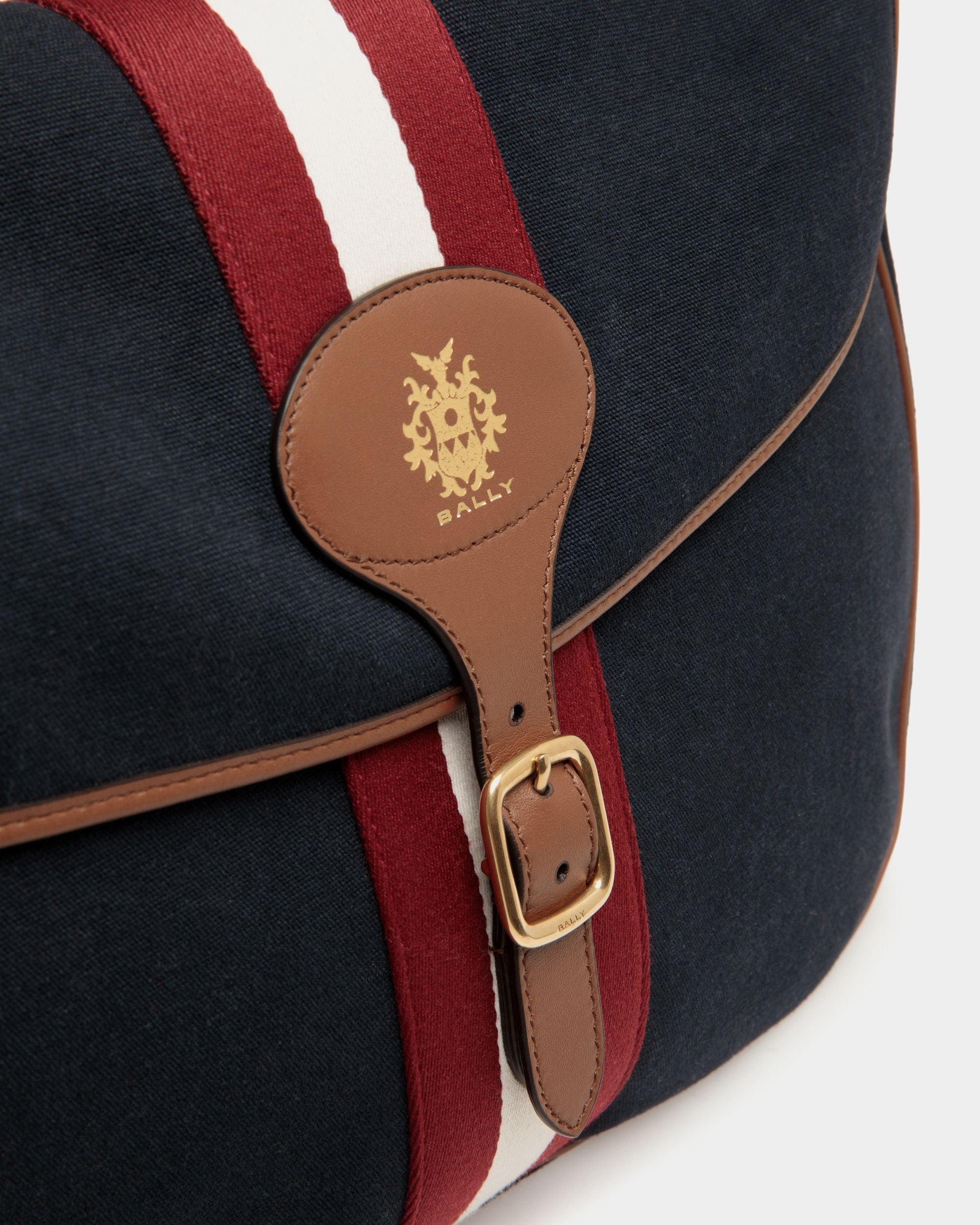 Borsa A Tracolla Beckett In Tela Di Cotone Navy Blue - Uomo - Bally - 06
