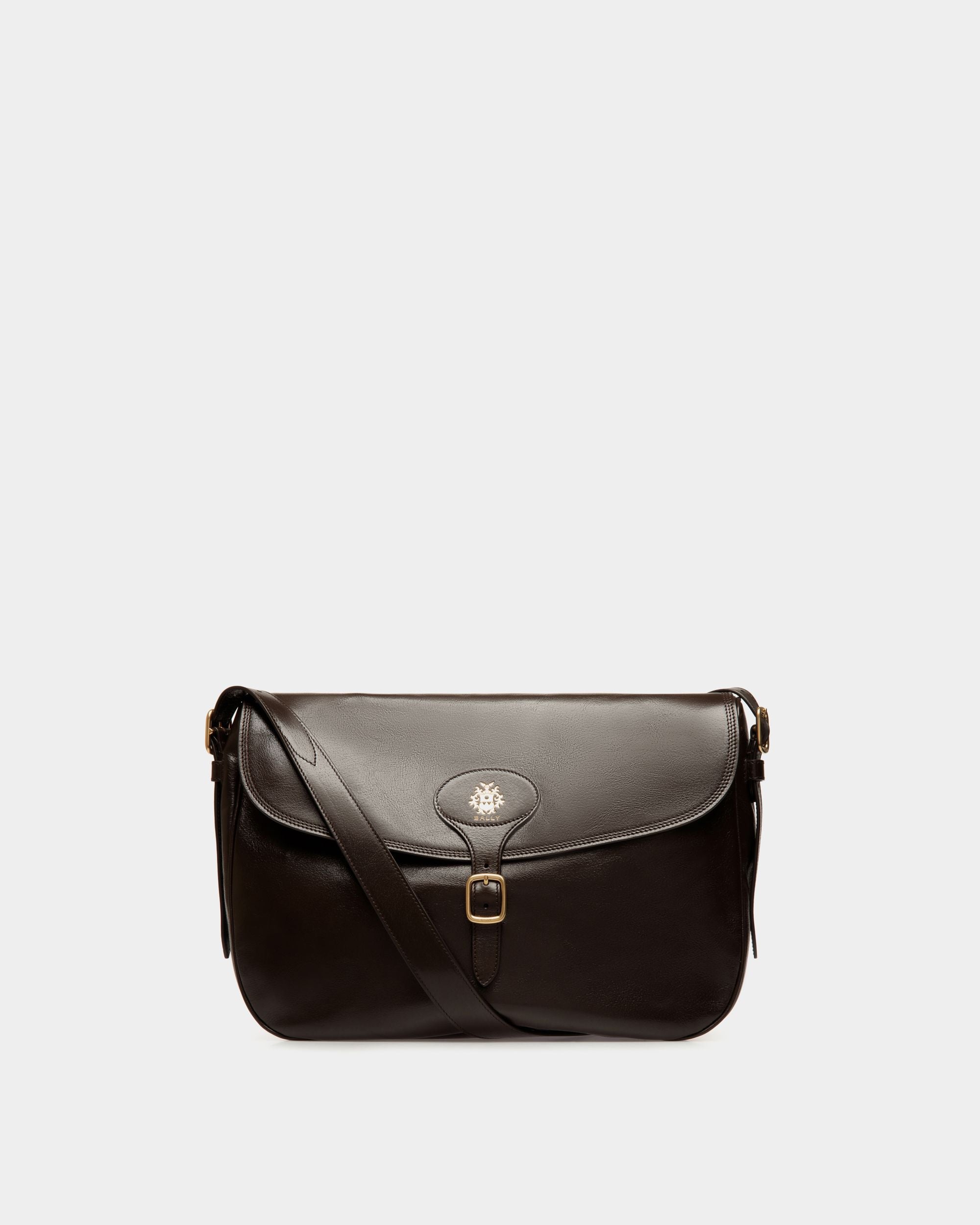 Borsa A Tracolla Beckett In Pelle Color Ebano - Uomo - Bally - 01