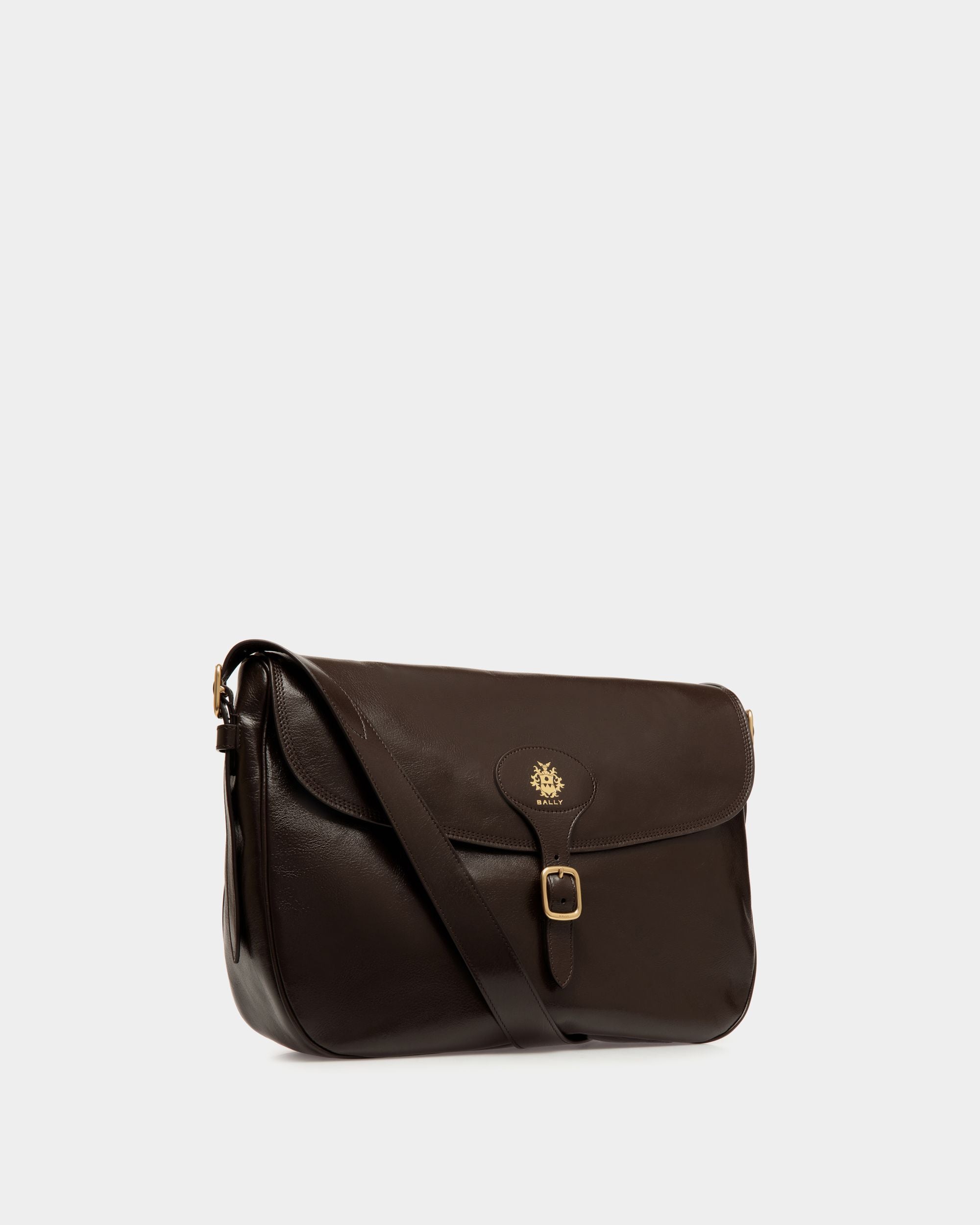 Borsa A Tracolla Beckett In Pelle Color Ebano - Uomo - Bally - 04