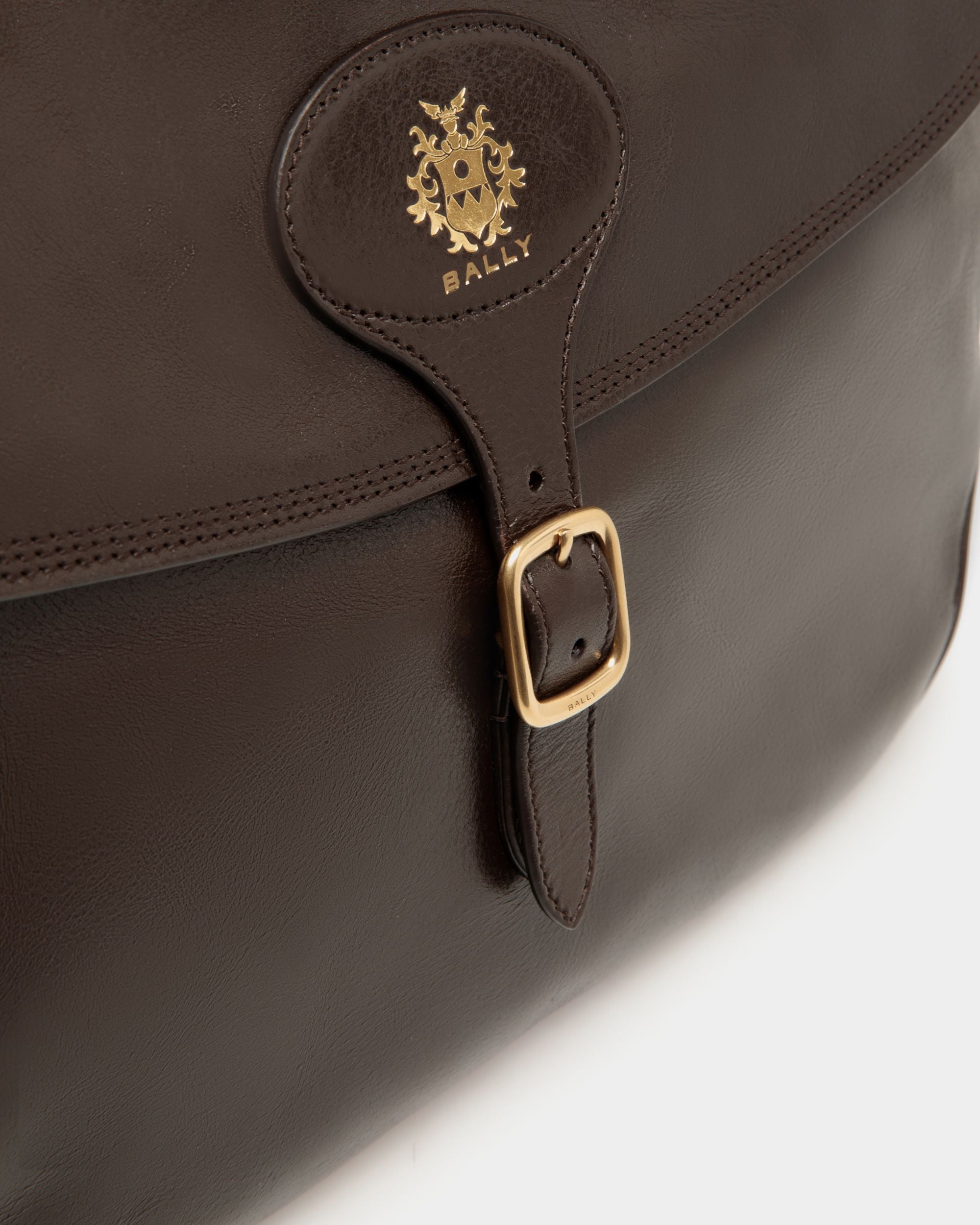 Borsa A Tracolla Beckett In Pelle Color Ebano - Uomo - Bally - 06