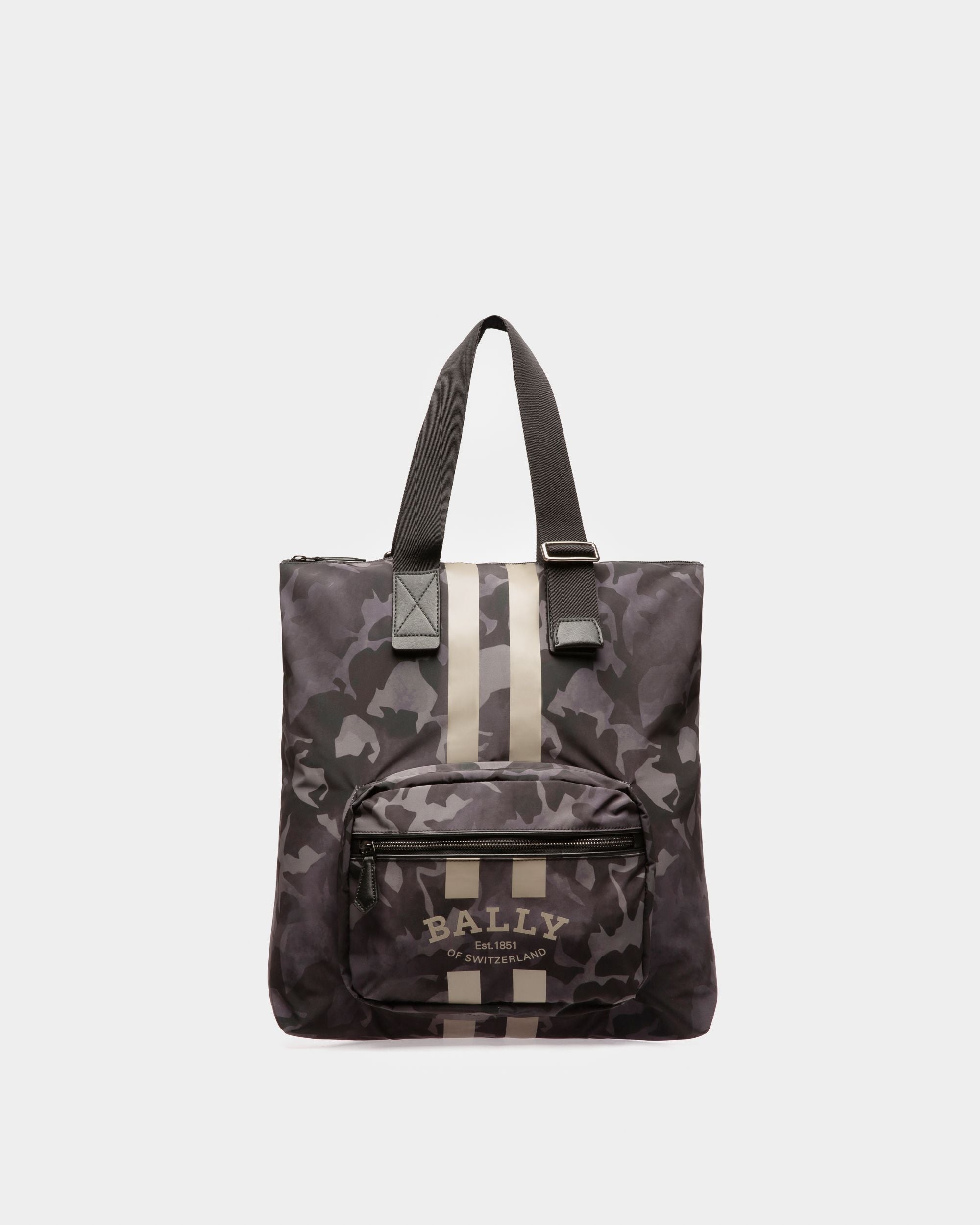 Fallie Tote Bag In Nylon Nero - Uomo - Bally - 01