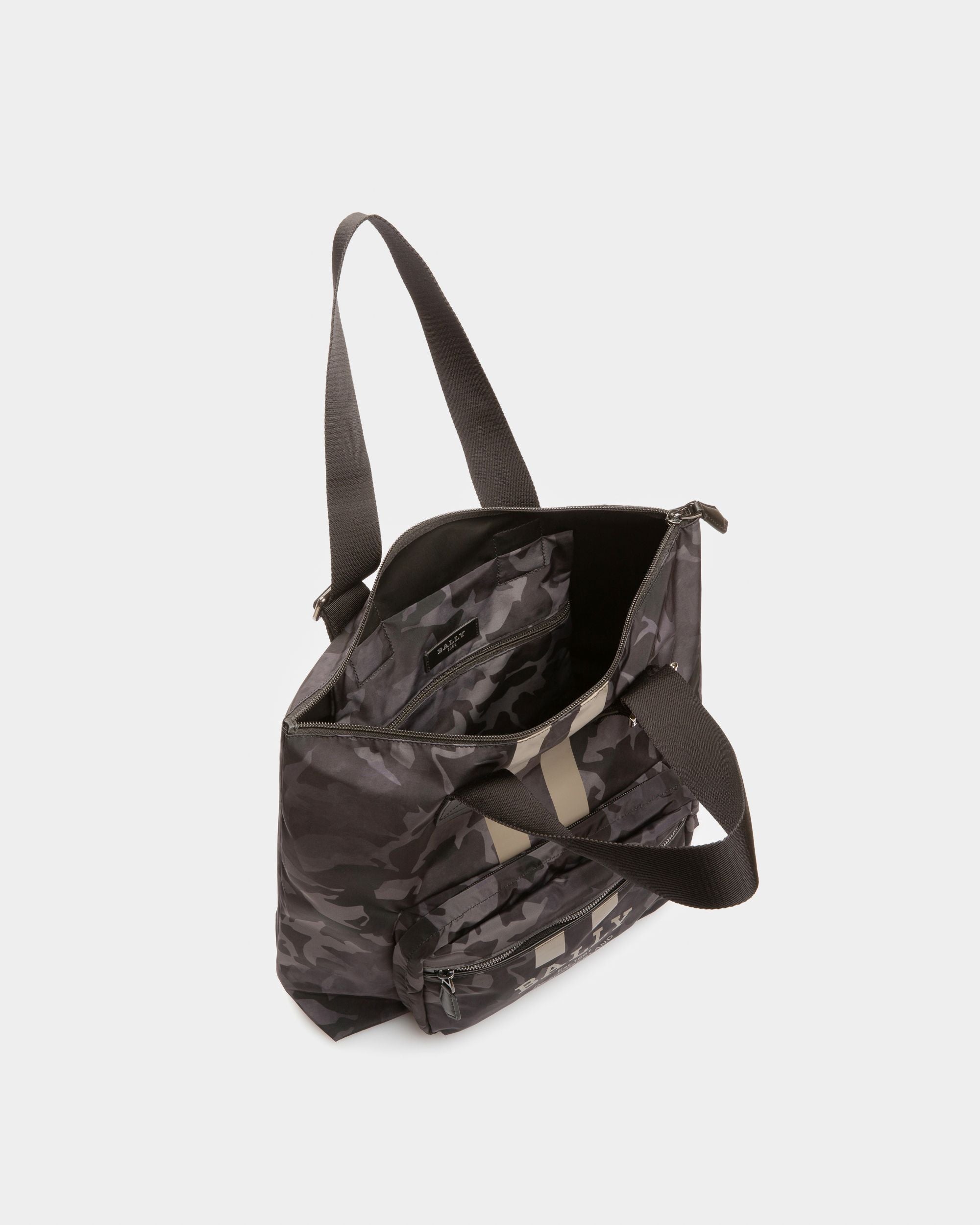 Fallie Tote Bag In Nylon Nero - Uomo - Bally - 04