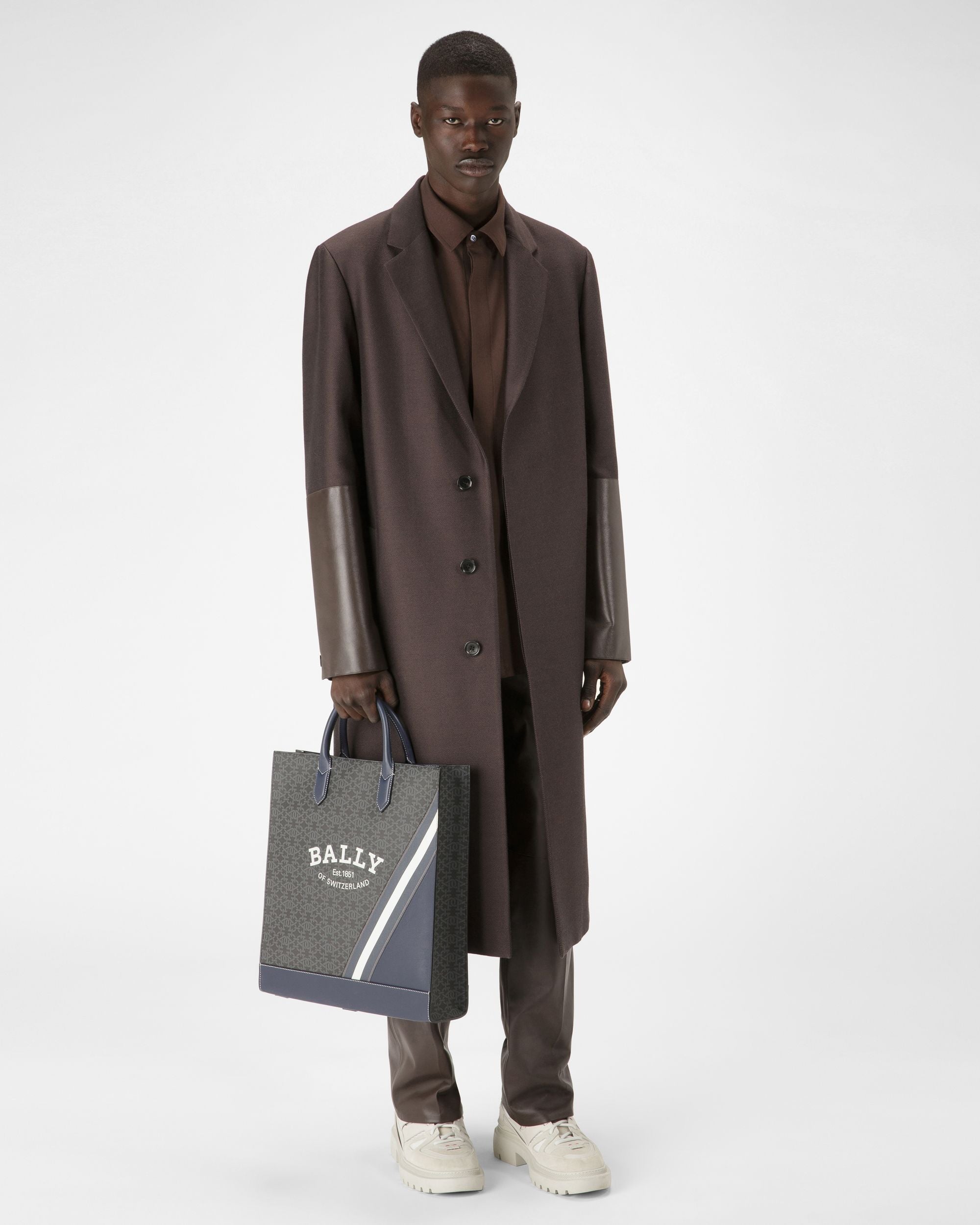 Celmas Borsa Tote In Tpu Grigia - Uomo - Bally - 06