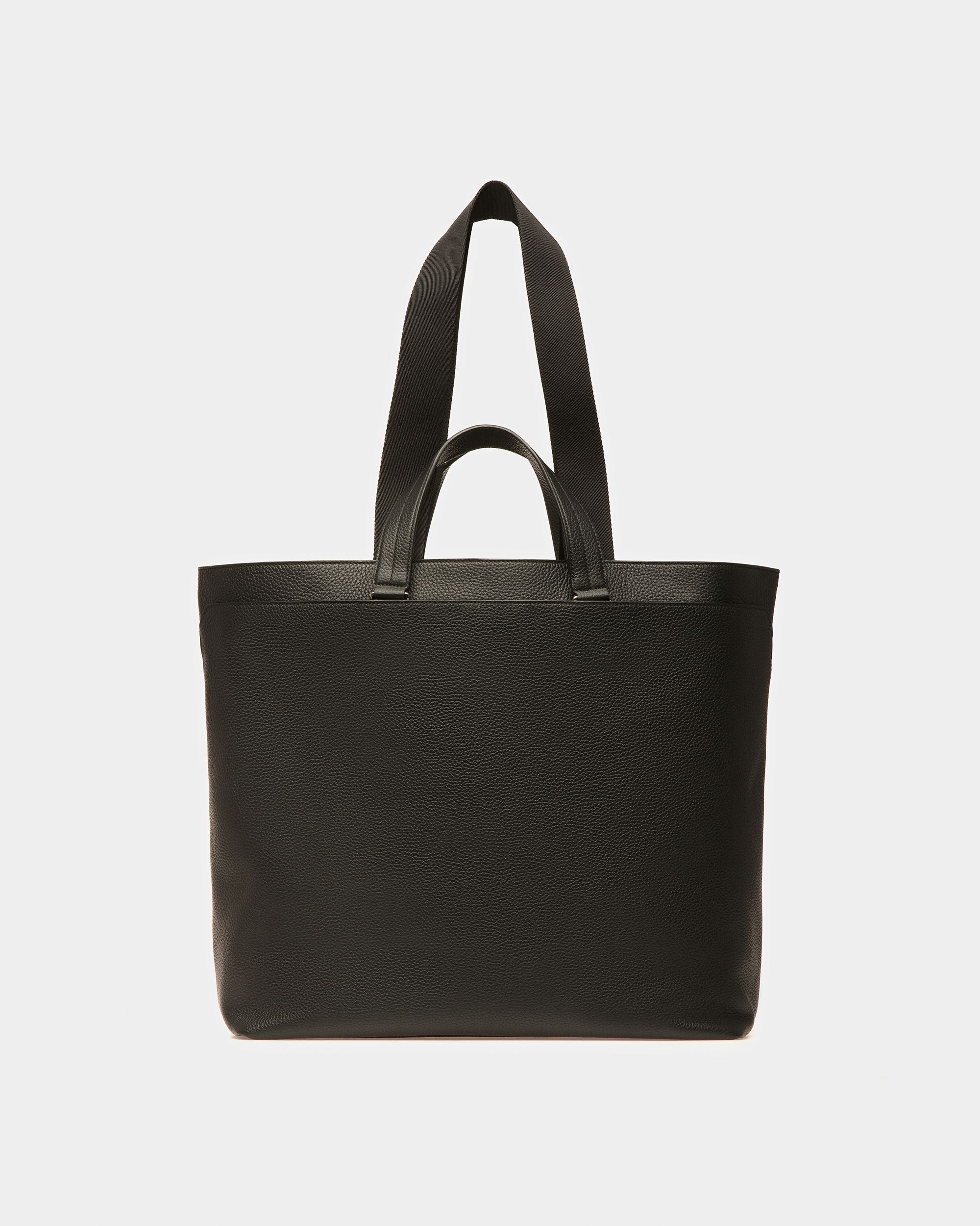 Havid Tote Bag In Pelle Nera E Grigio Chiaro - Uomo - Bally - 03