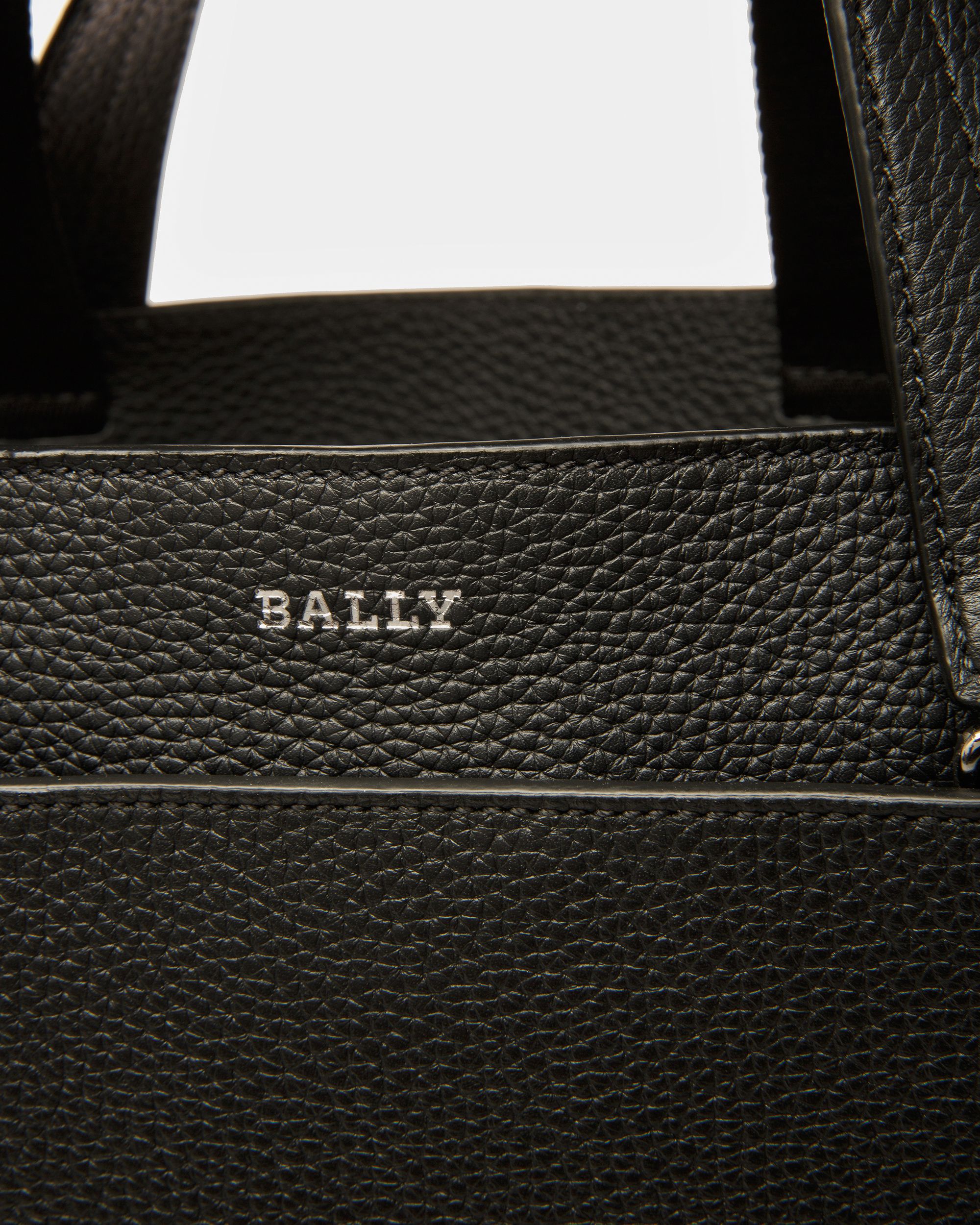 Havid Tote Bag In Pelle Nera E Grigio Chiaro - Uomo - Bally - 05