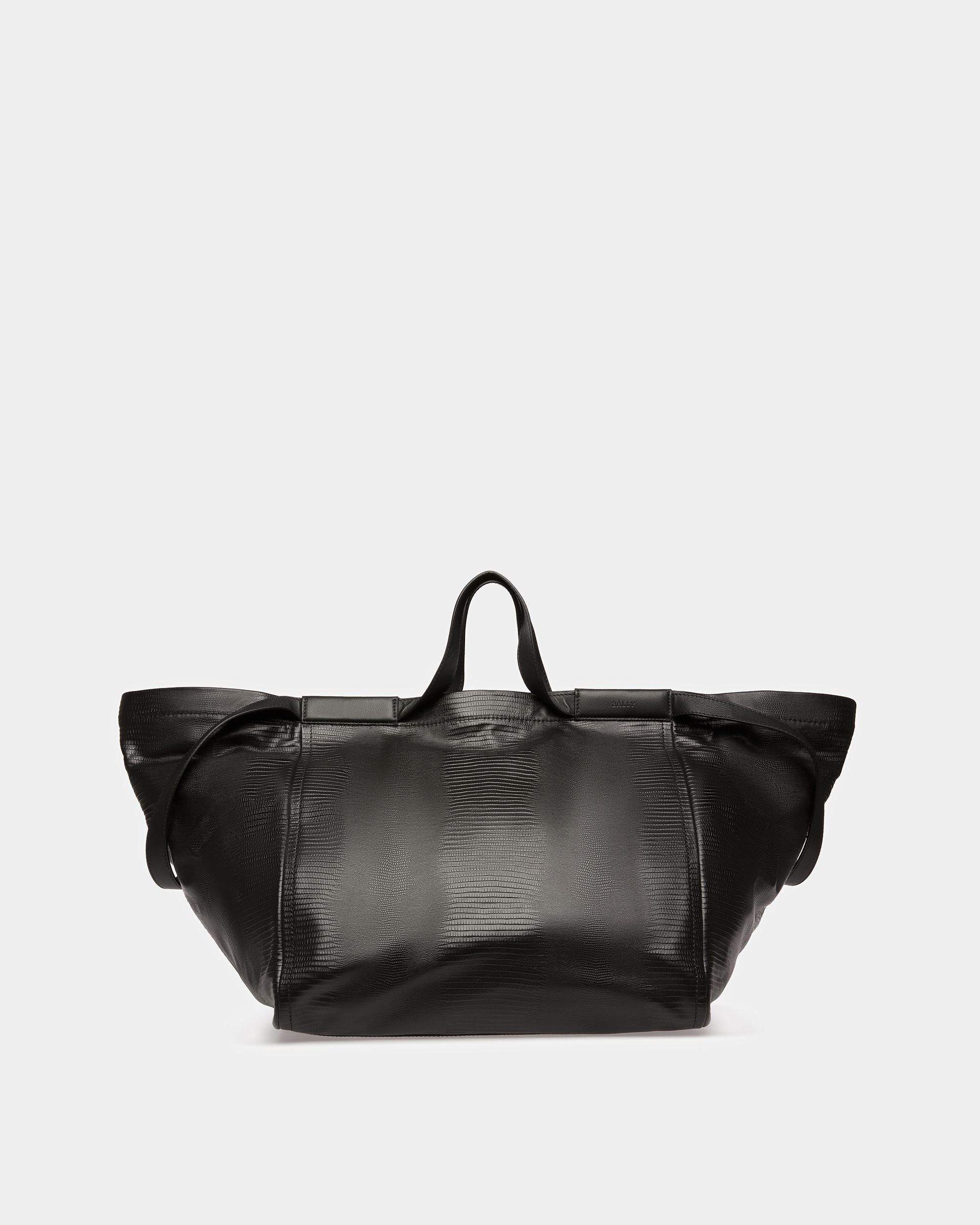 Billboard Tote Bag In Pelle Nera E Color Rutenio - Uomo - Bally - 01