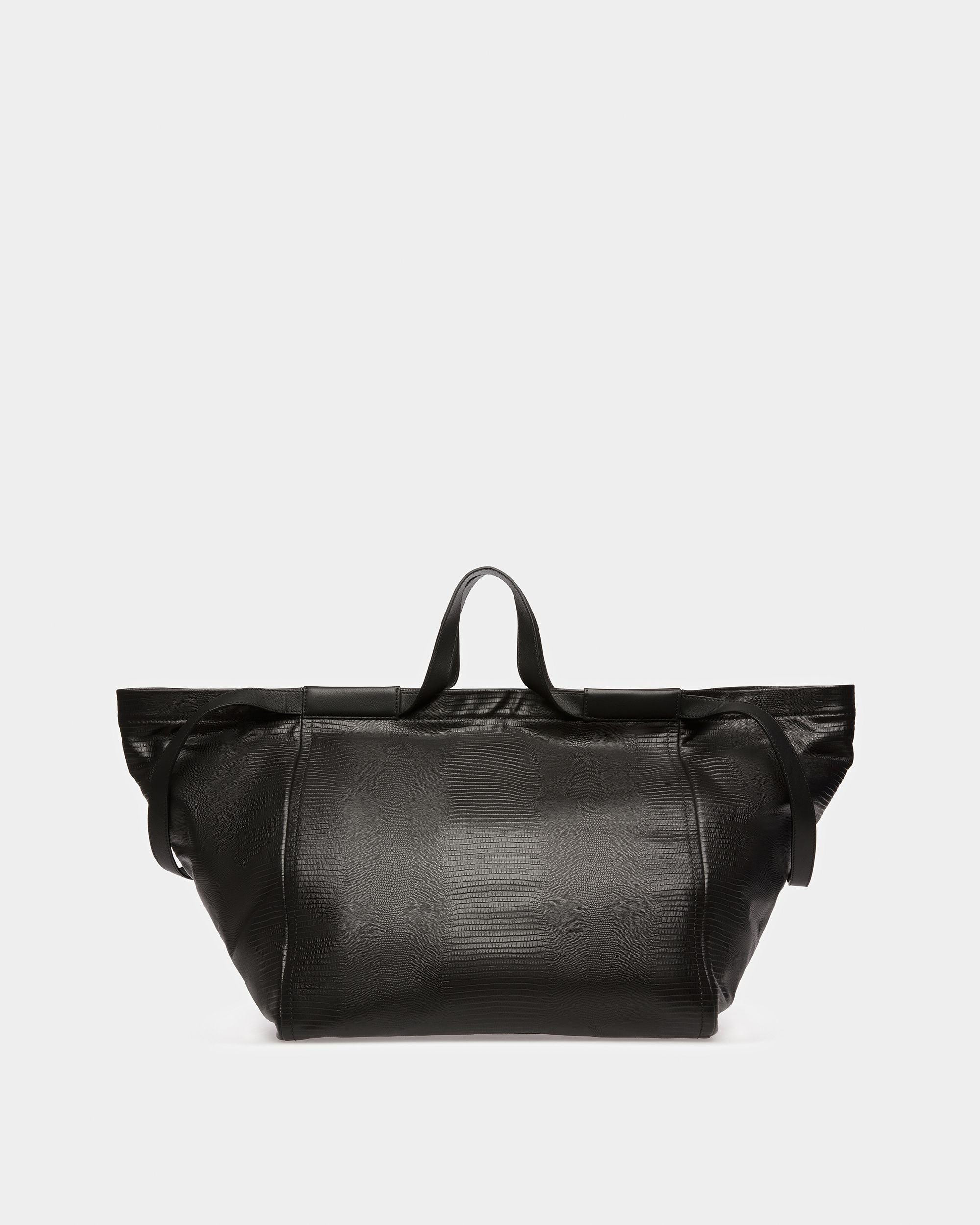 Billboard Tote Bag In Pelle Nera E Color Rutenio - Uomo - Bally - 02