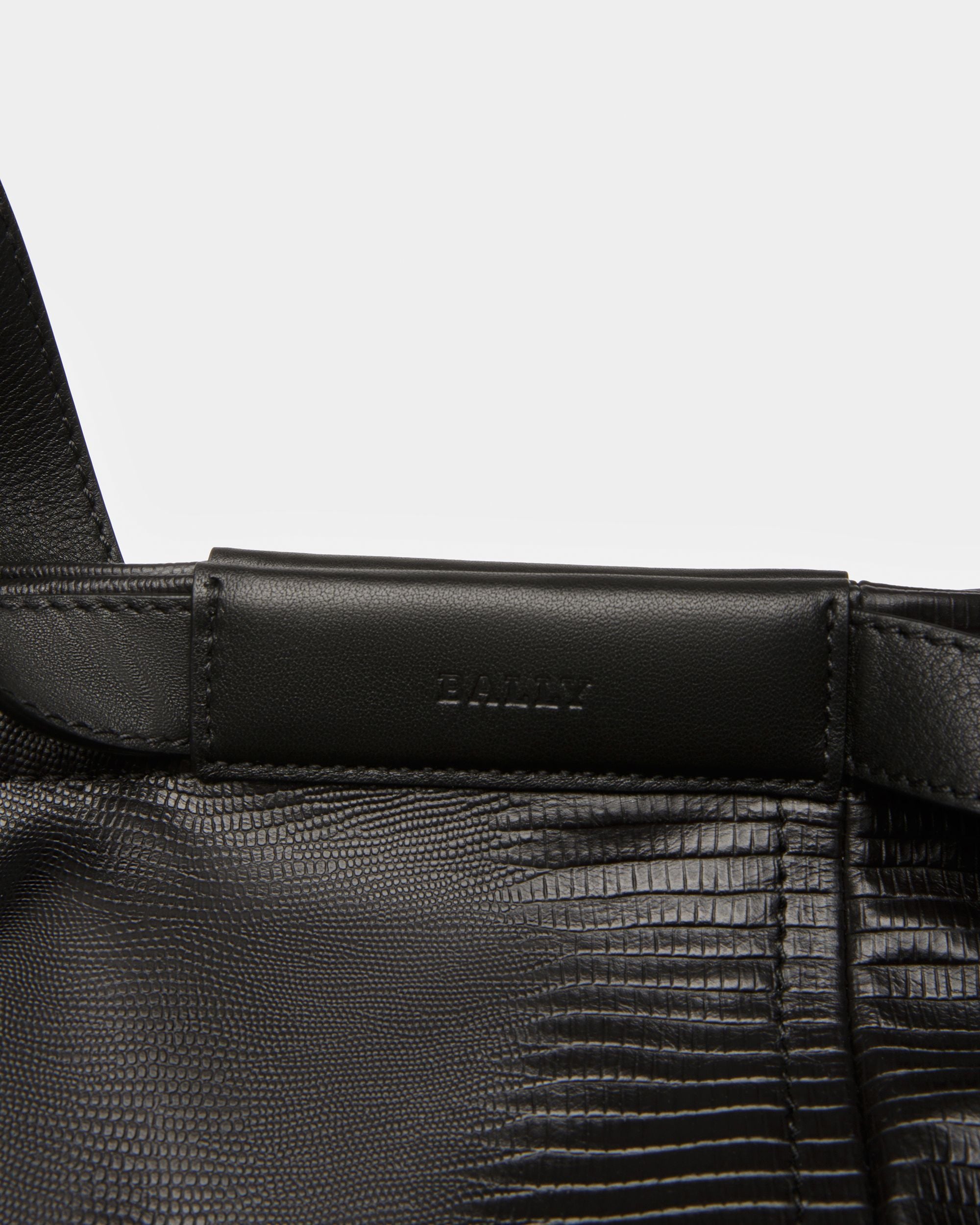 Billboard Tote Bag In Pelle Nera E Color Rutenio - Uomo - Bally - 04