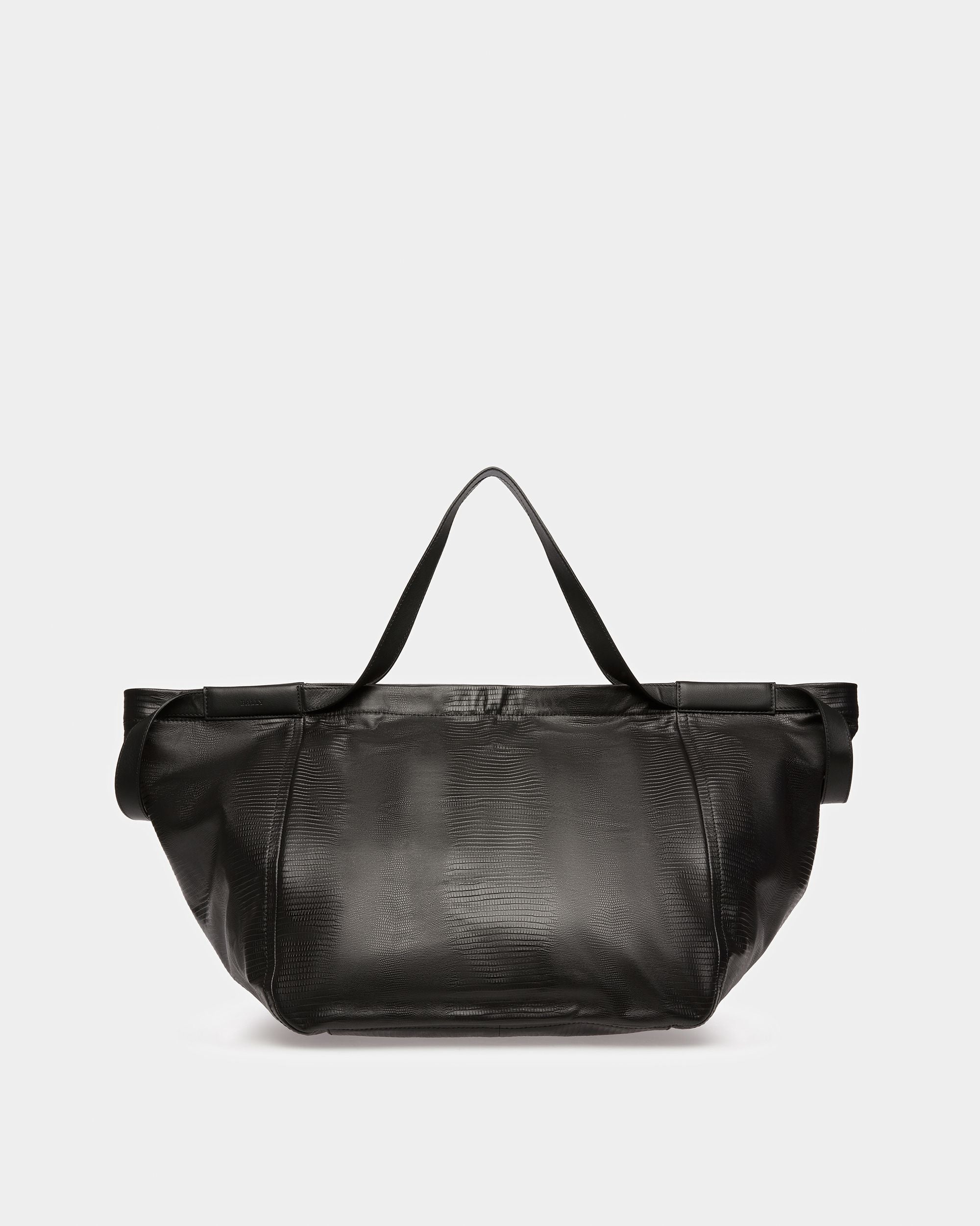 Billboard Tote Bag In Pelle Nera E Color Rutenio - Uomo - Bally - 05