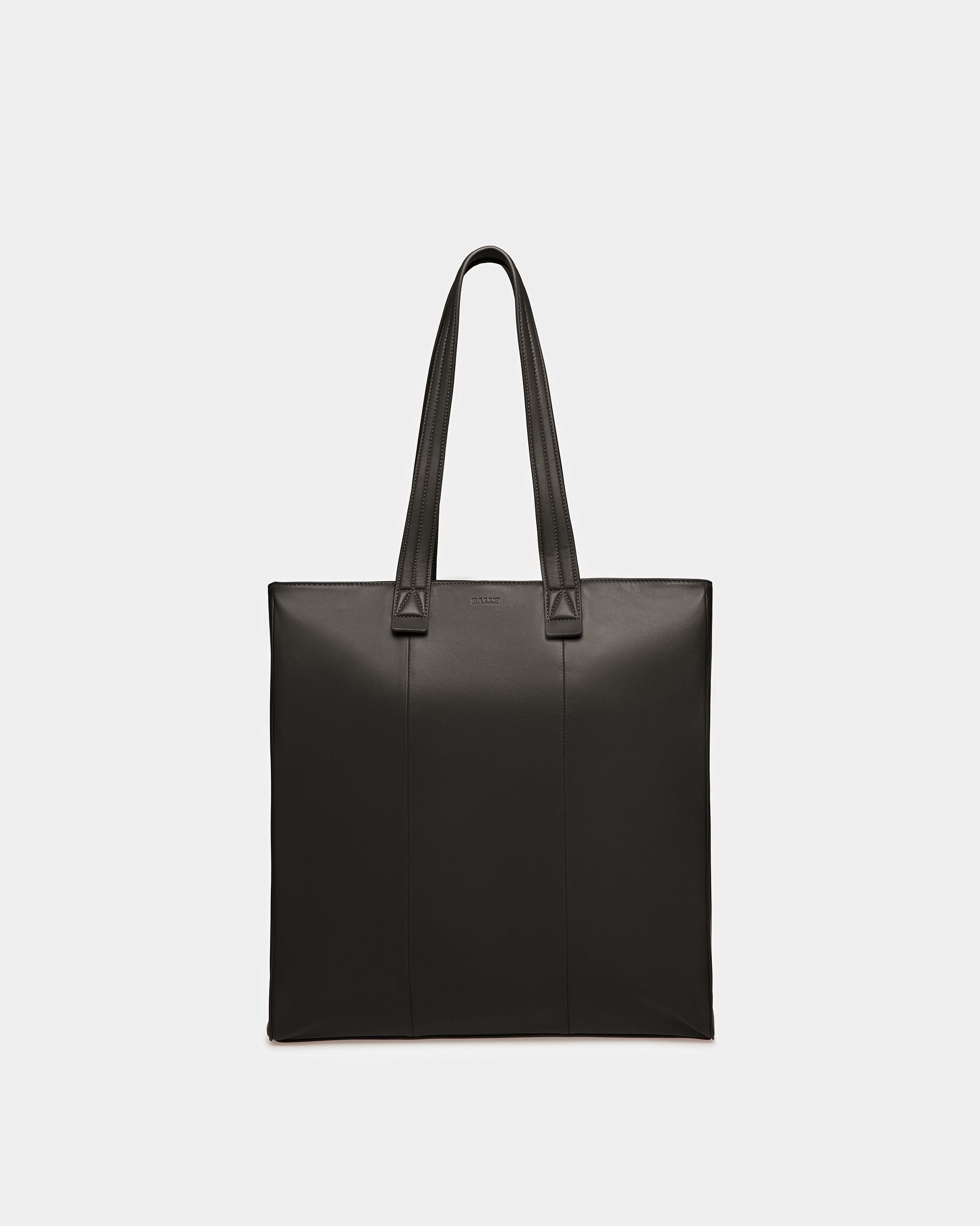 Arienn Tote Bag In Pelle Nera - Uomo - Bally - 01
