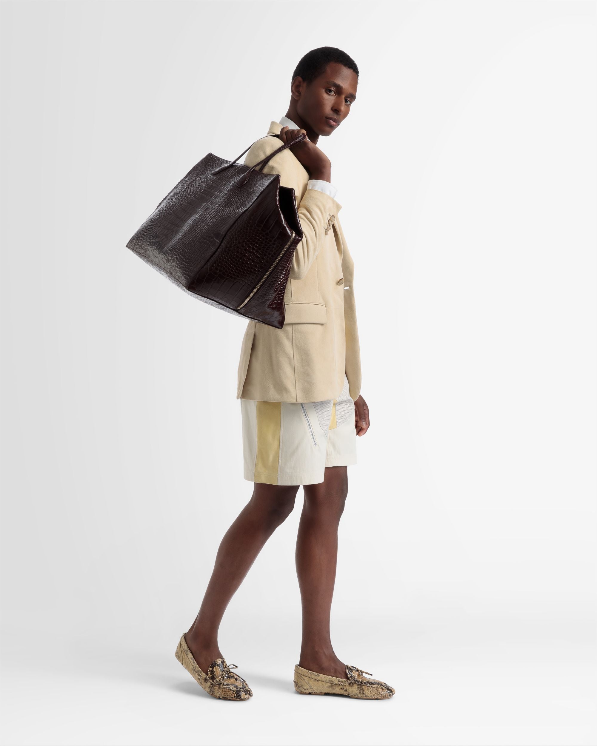 Weekender Grande Cal In Materiale Goffrato Cocco - Uomo - Bally - 02