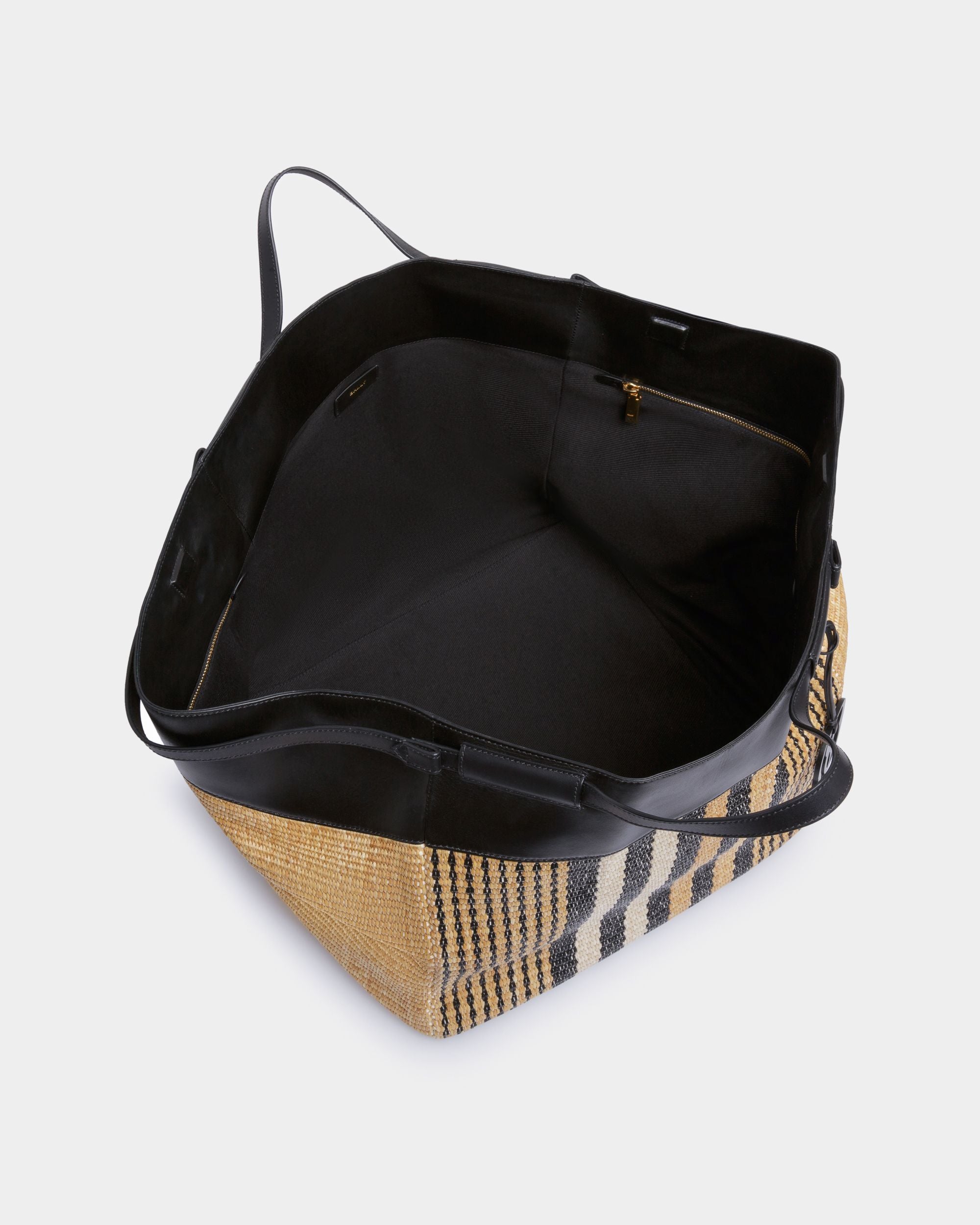 Tote Bag Billboard In Tessuto Color Naturale E Nero - Uomo - Bally - 04