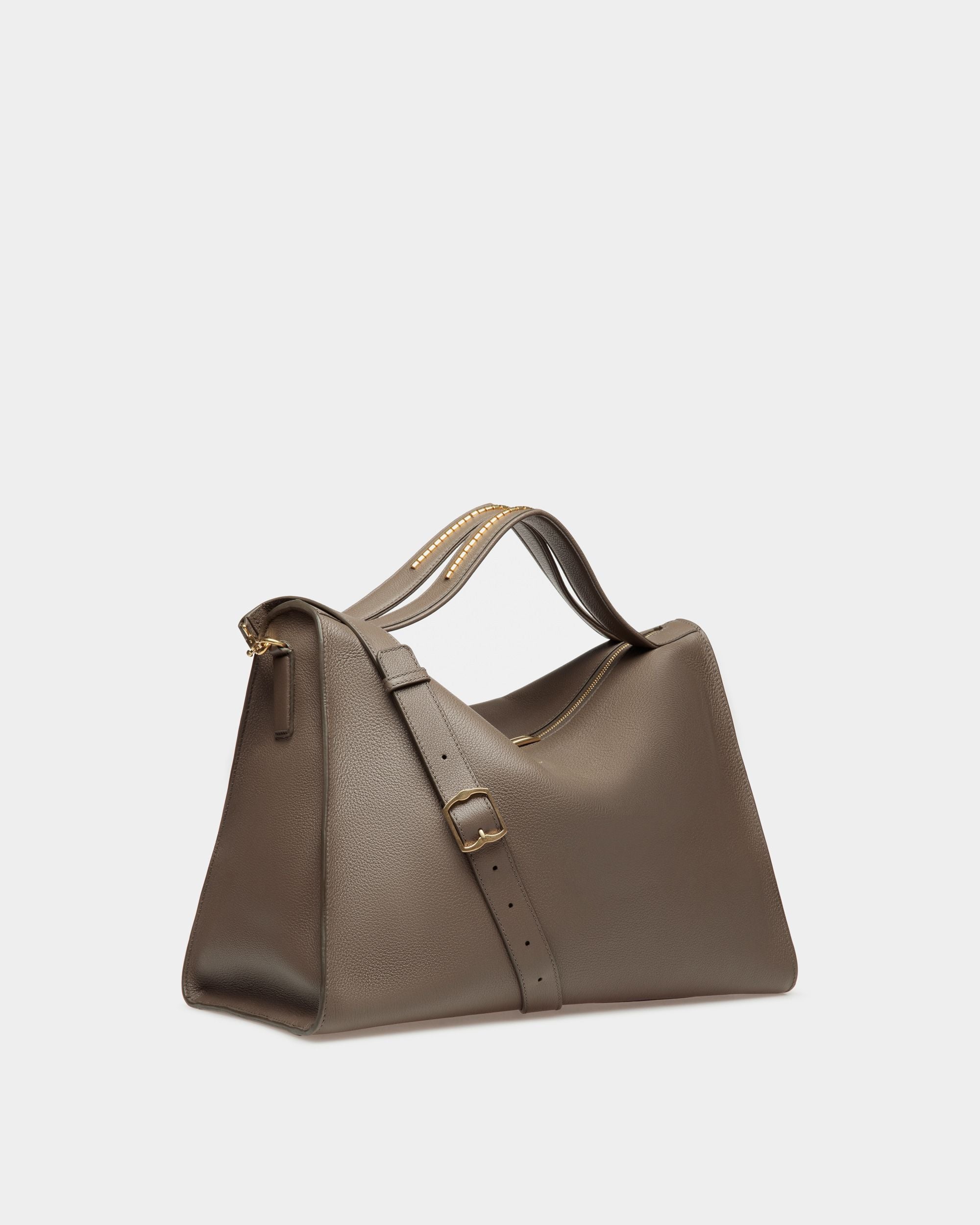 Tote Bag Arkle Soft In Pelle Grigia - Uomo - Bally - 04