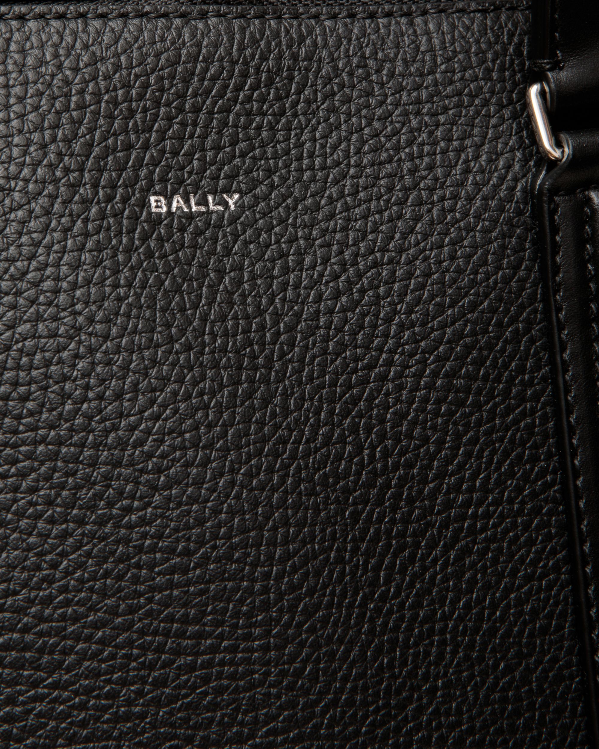 Tote Bag Spin In Pelle Zigrinata Nera - Uomo - Bally - 06