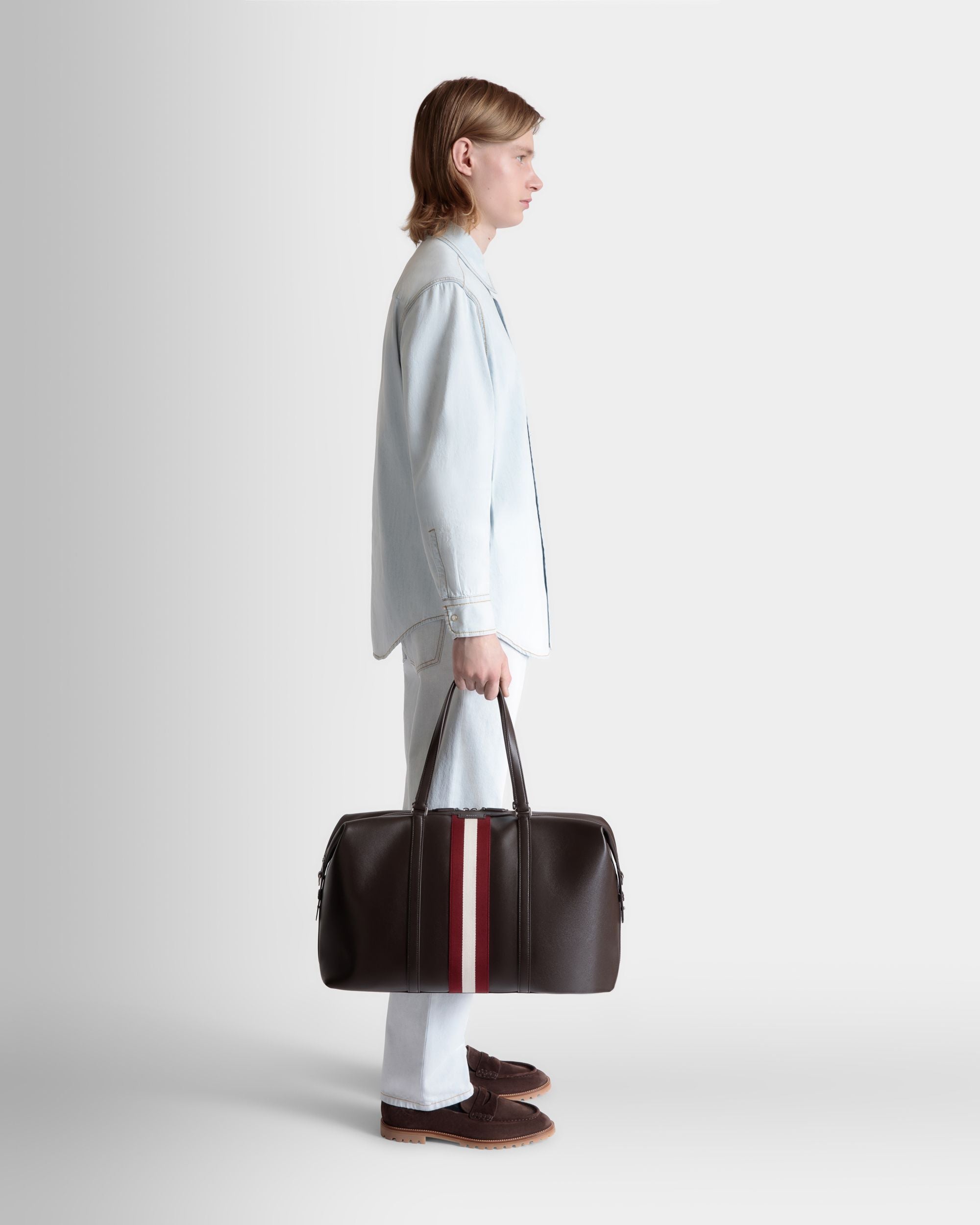 Borsa Weekender Code In Pelle Color Ebano - Uomo - Bally - 02