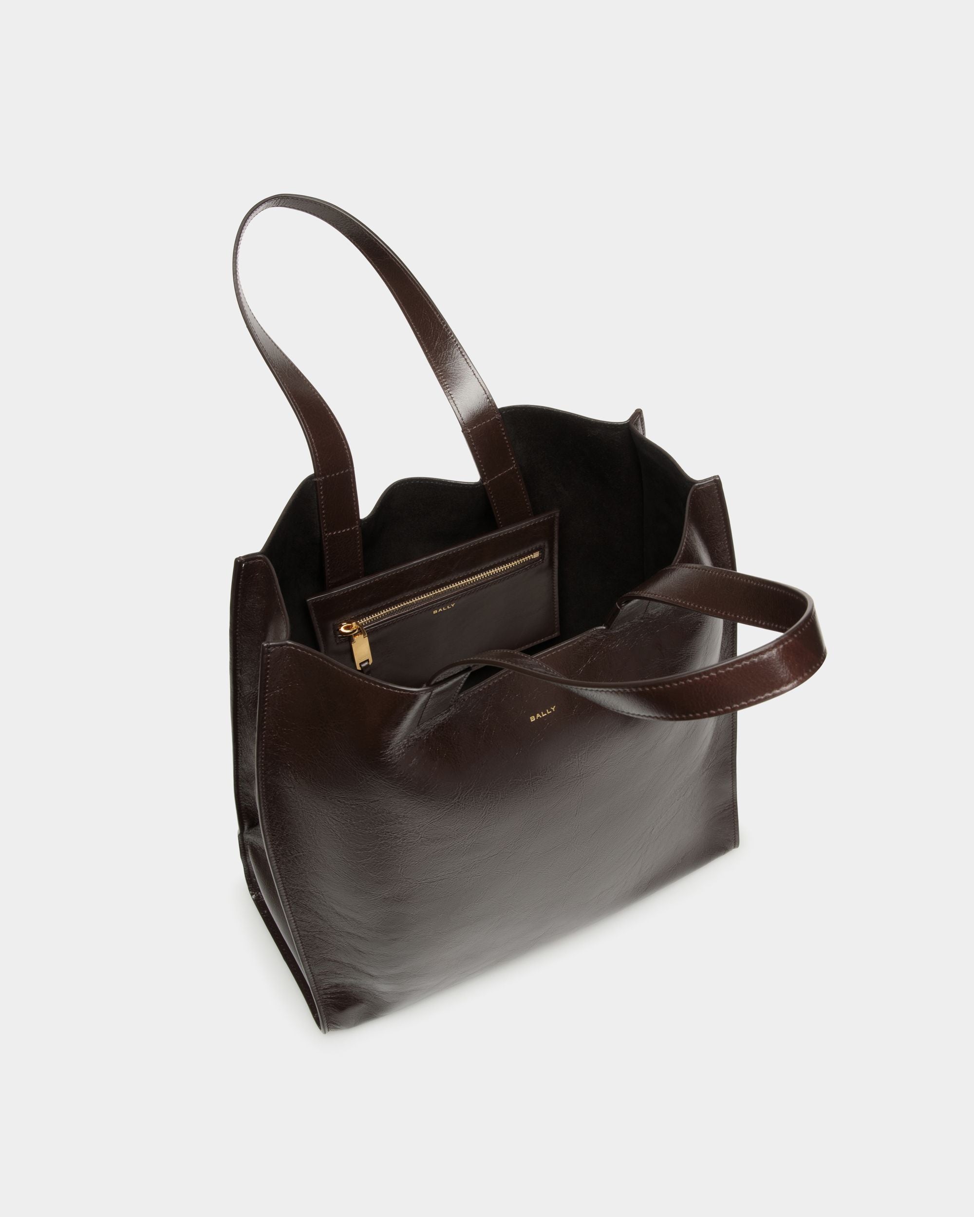 Tote Bag Easy Bally In Pelle Color Ebano - Uomo - Bally - 05