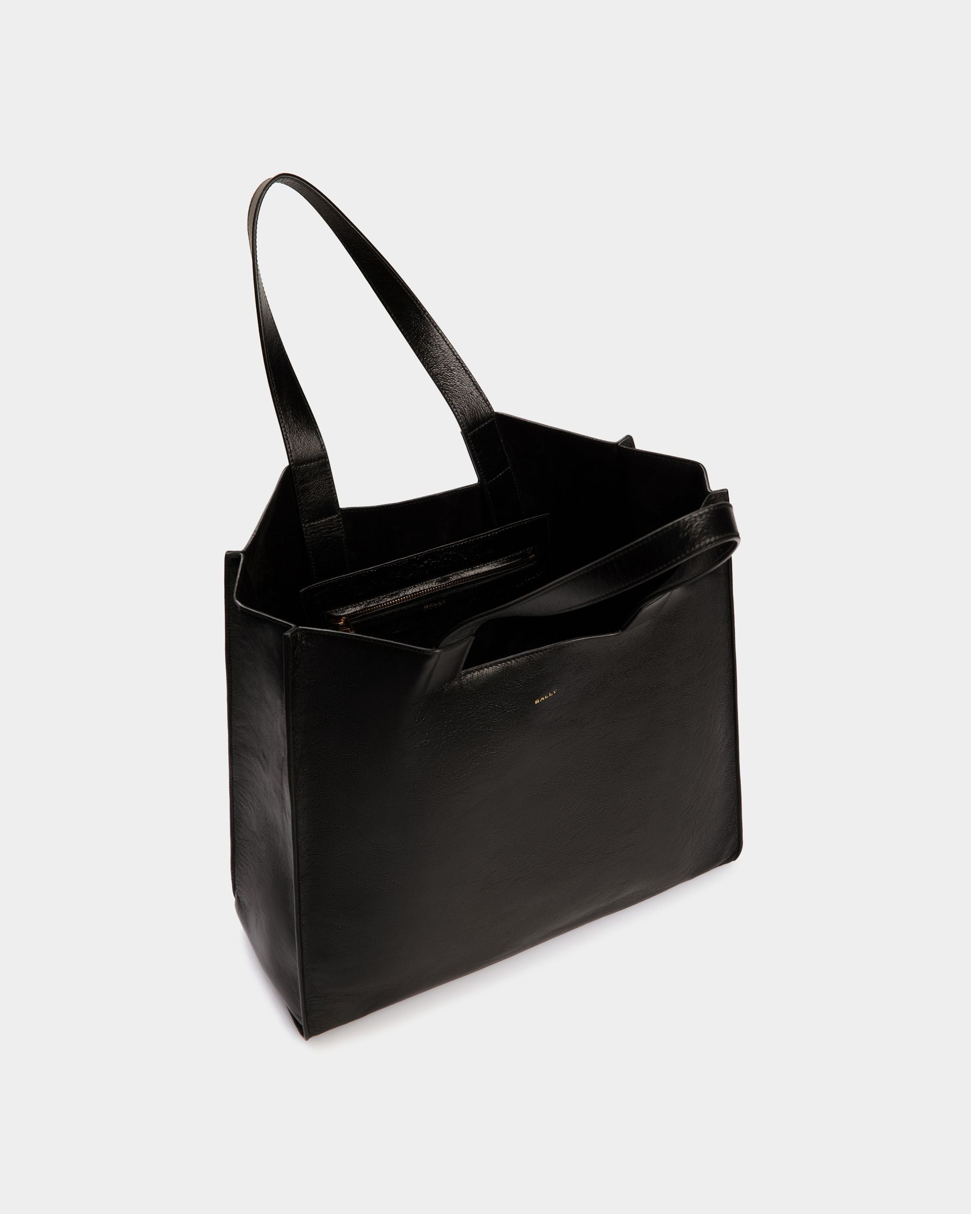 Tote Bag Easy Bally In Pelle Nera - Uomo - Bally - 04
