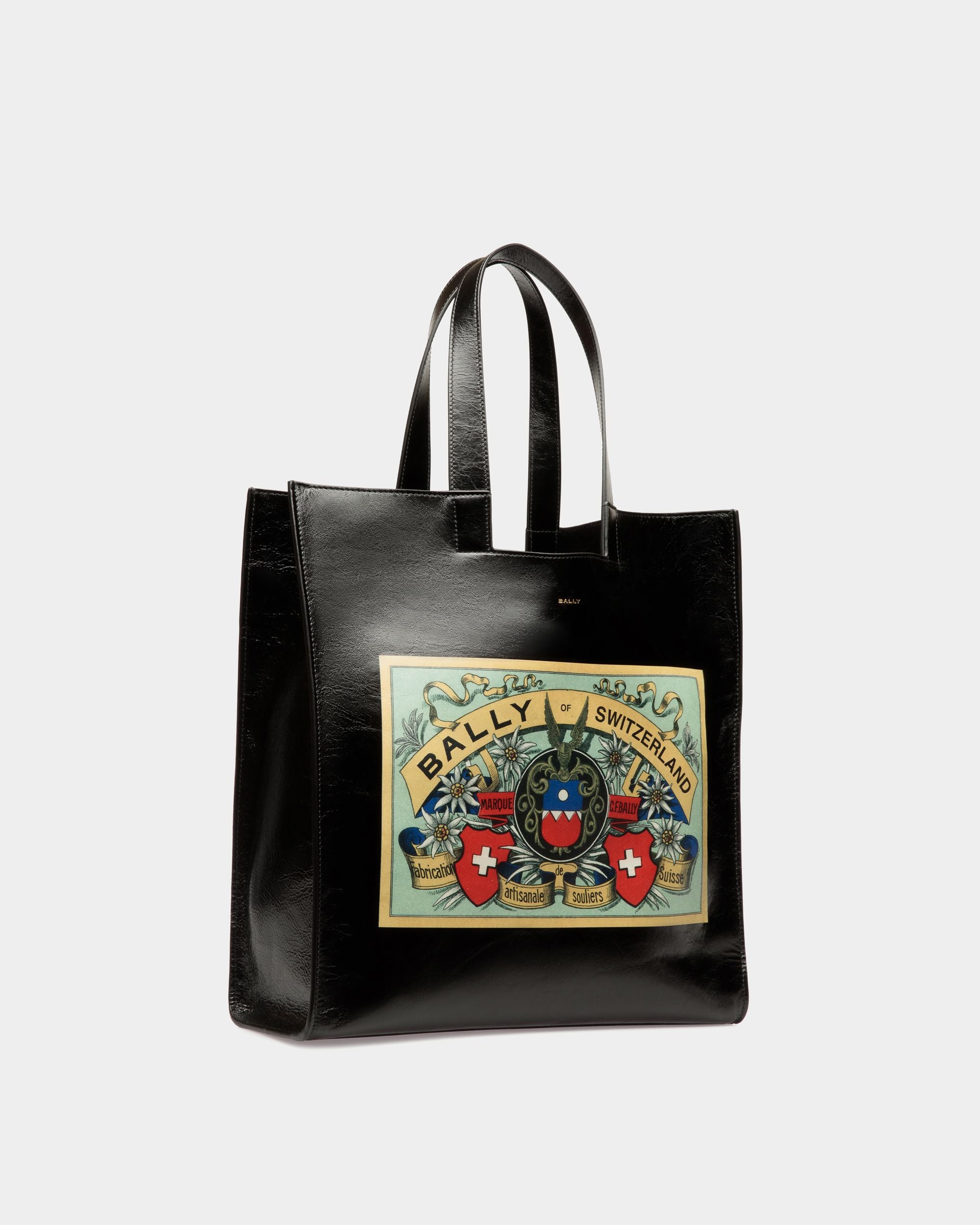 Tote Bag Easy Bally In Pelle Nera - Uomo - Bally - 04