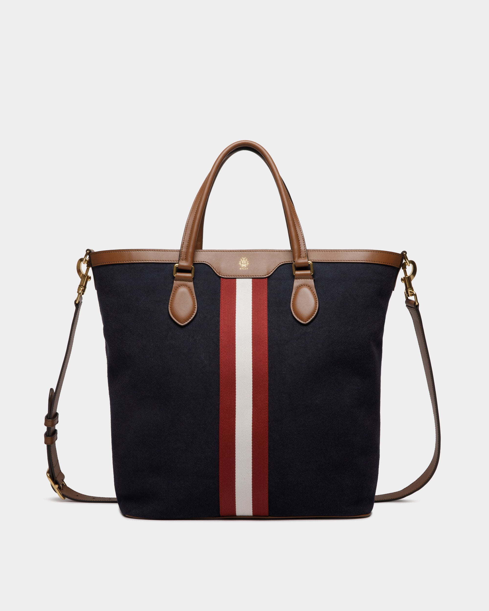 Tote Bag Beckett In Tela Di Cotone Navy Blue - Uomo - Bally - 01