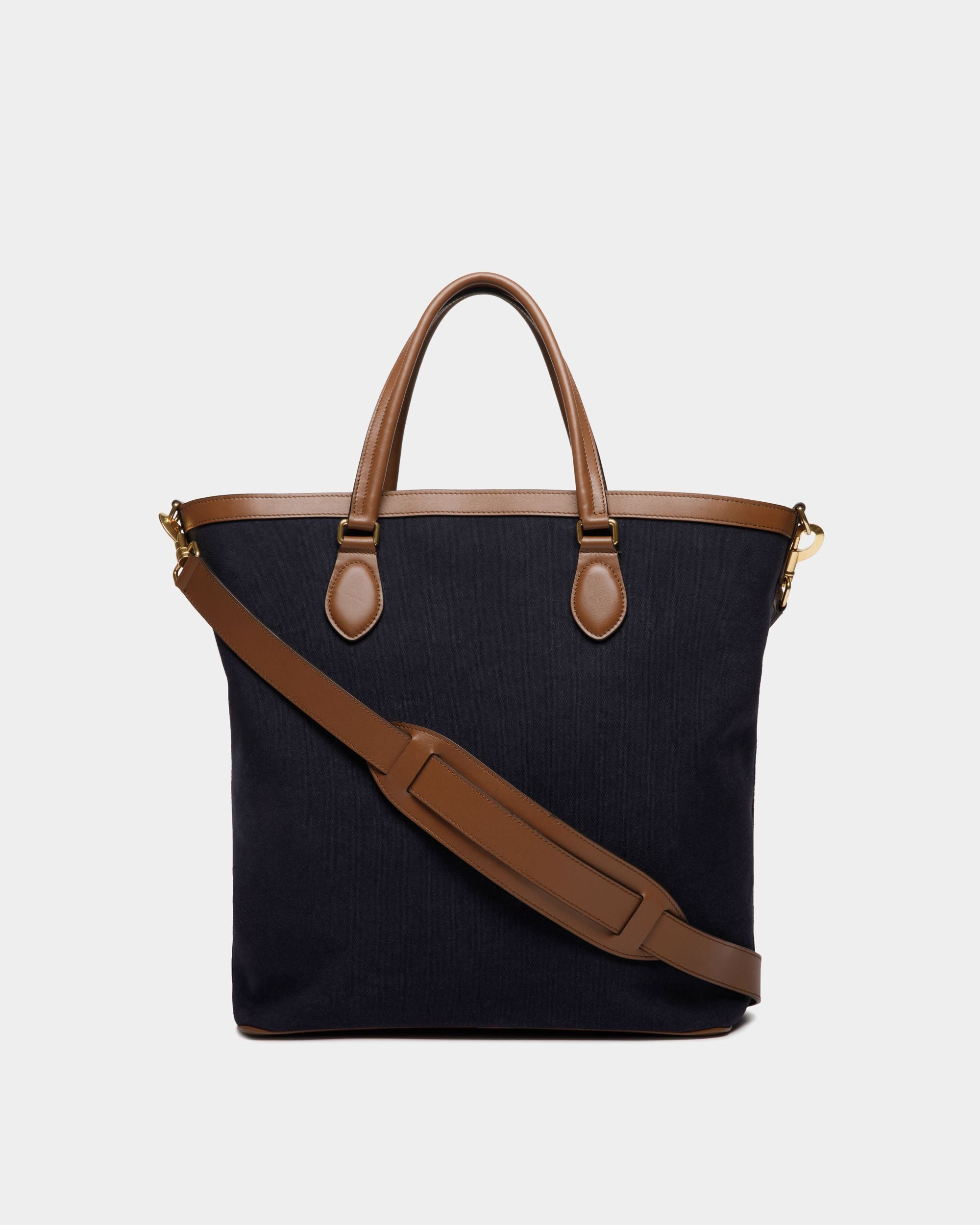 Tote Bag Beckett In Tela Di Cotone Navy Blue - Uomo - Bally - 03