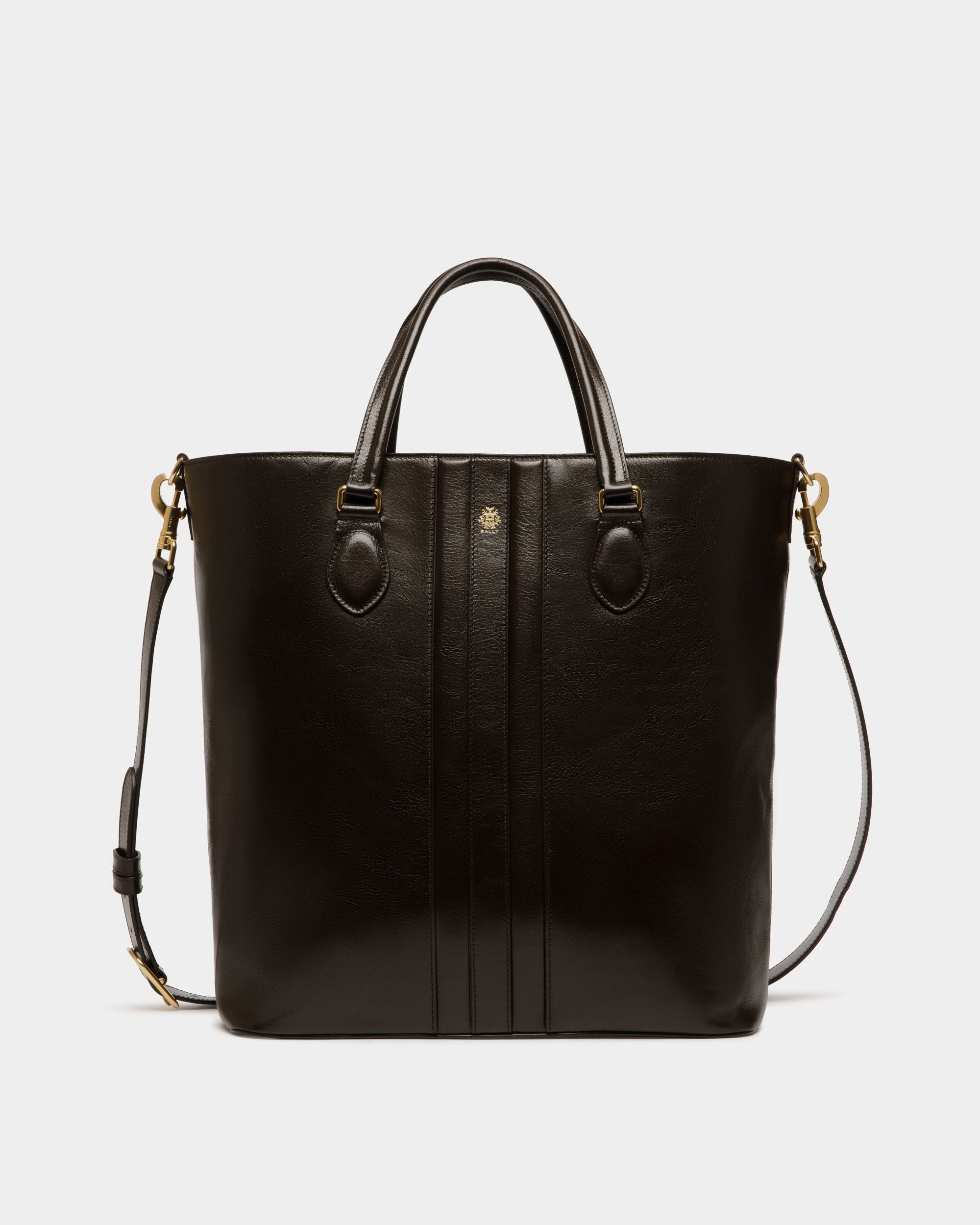 Tote Bag Beckett In Pelle Color Ebano - Uomo - Bally - 01