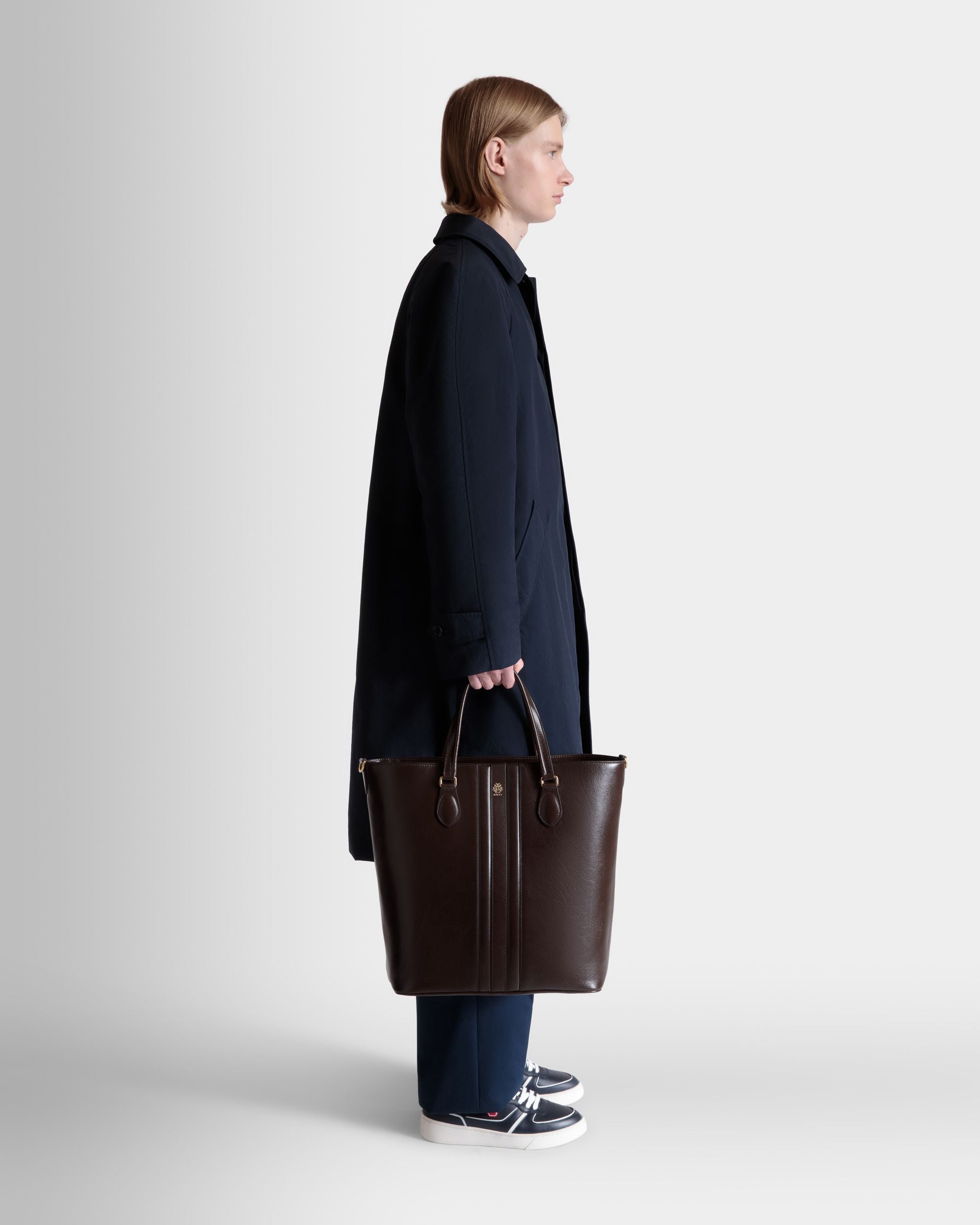 Tote Bag Beckett In Pelle Color Ebano - Uomo - Bally - 02