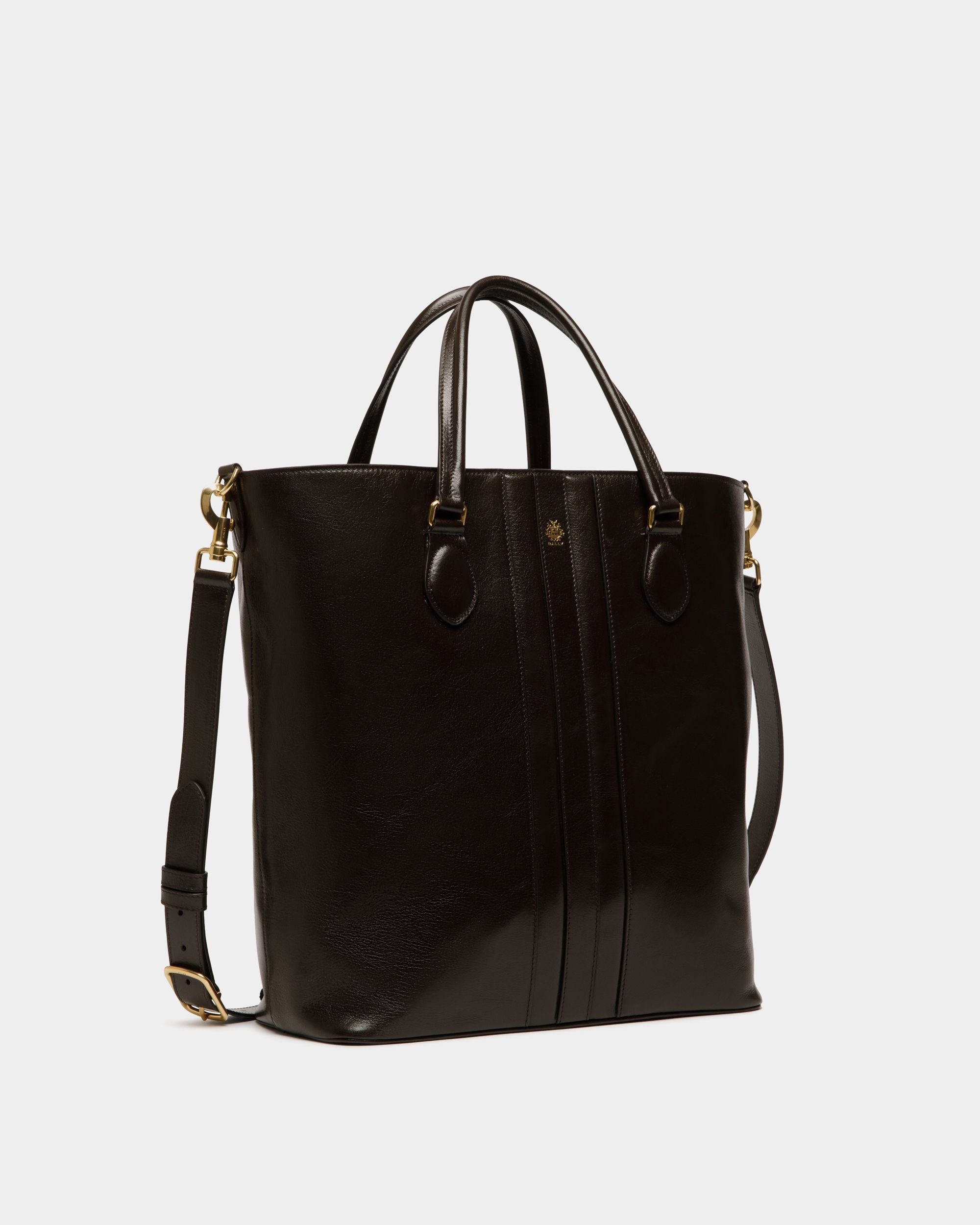 Tote Bag Beckett In Pelle Color Ebano - Uomo - Bally - 04
