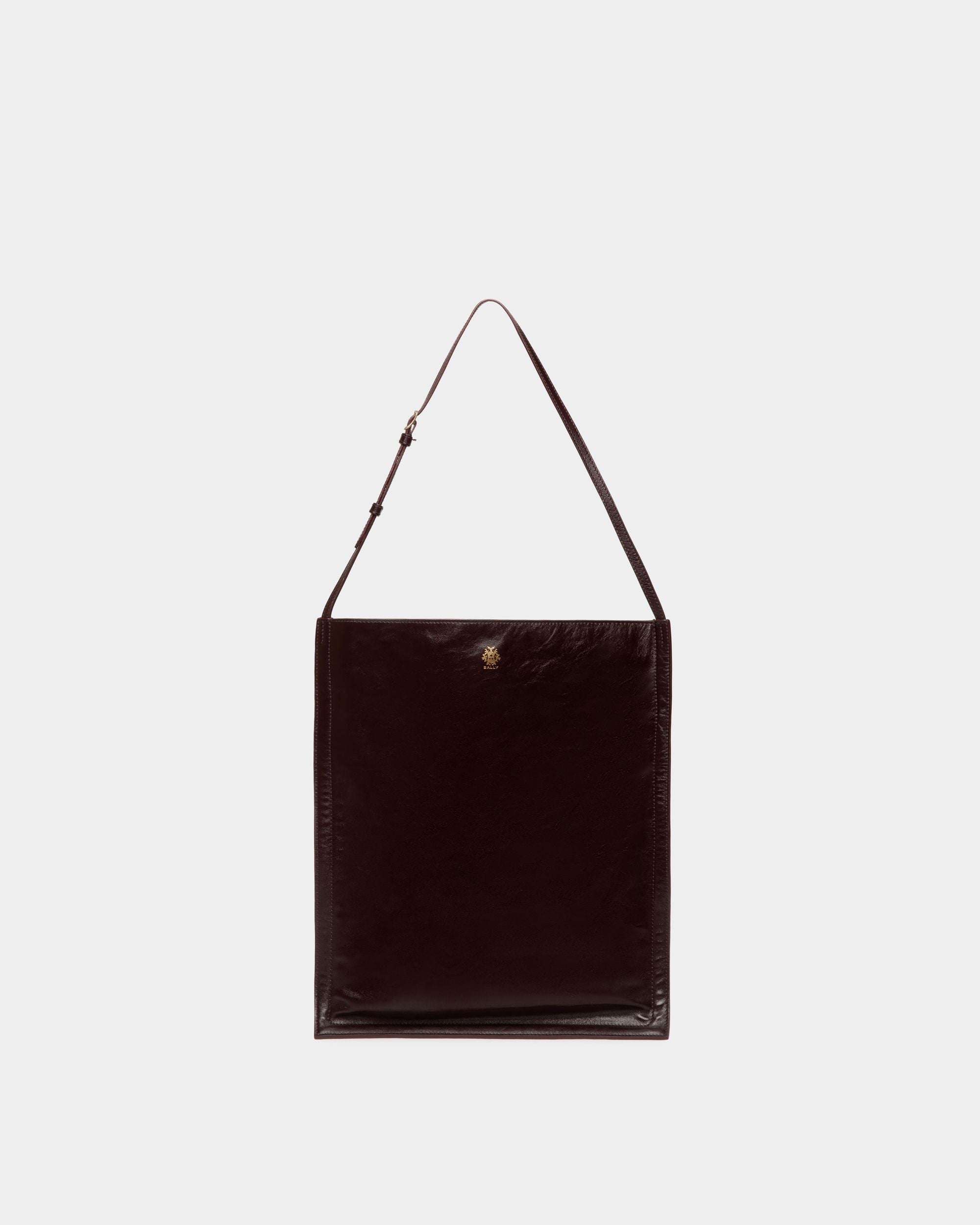 Tote Bag Beckett In Pelle Bordeaux Scuro - Uomo - Bally - 01