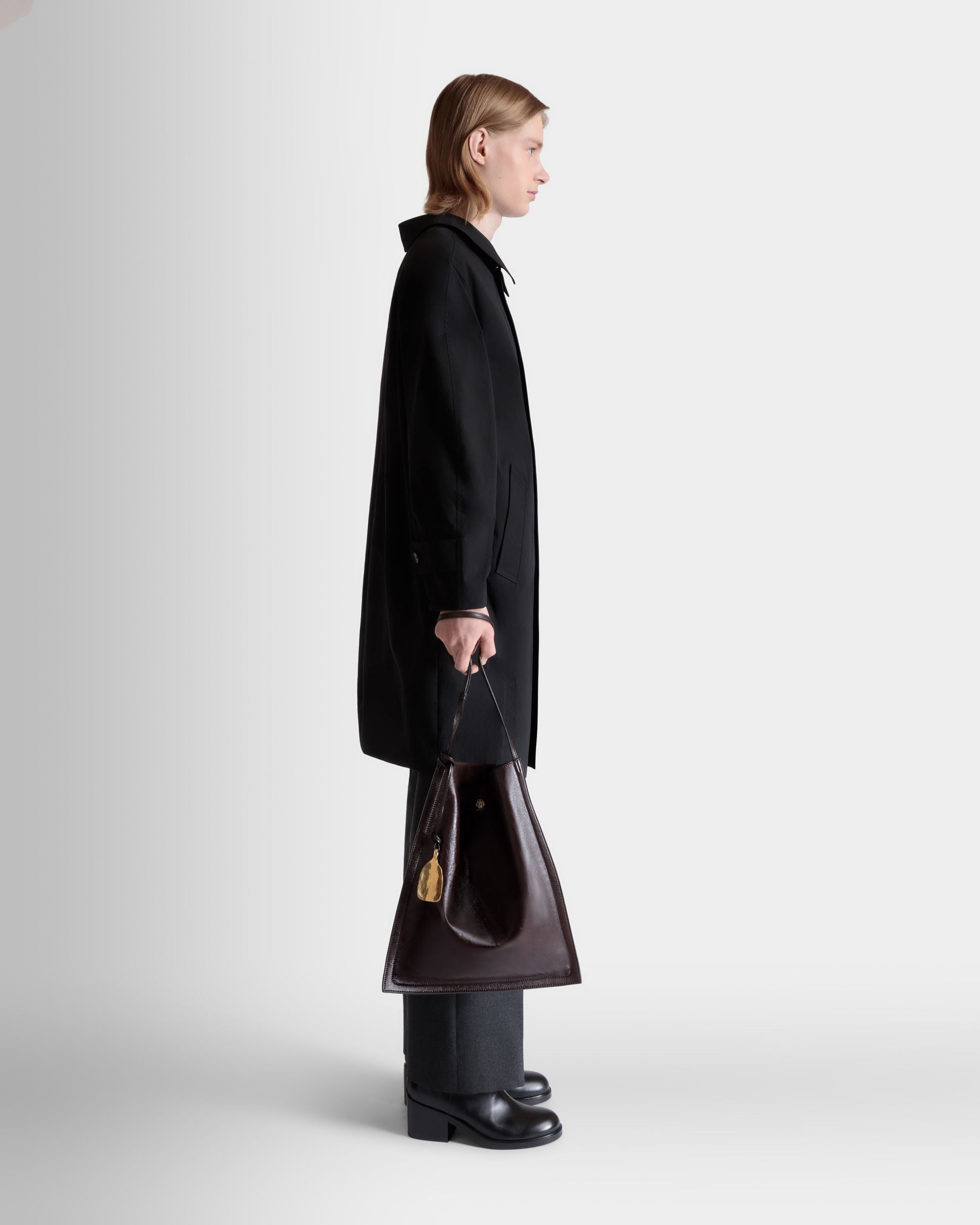 Tote Bag Beckett In Pelle Bordeaux Scuro - Uomo - Bally - 02