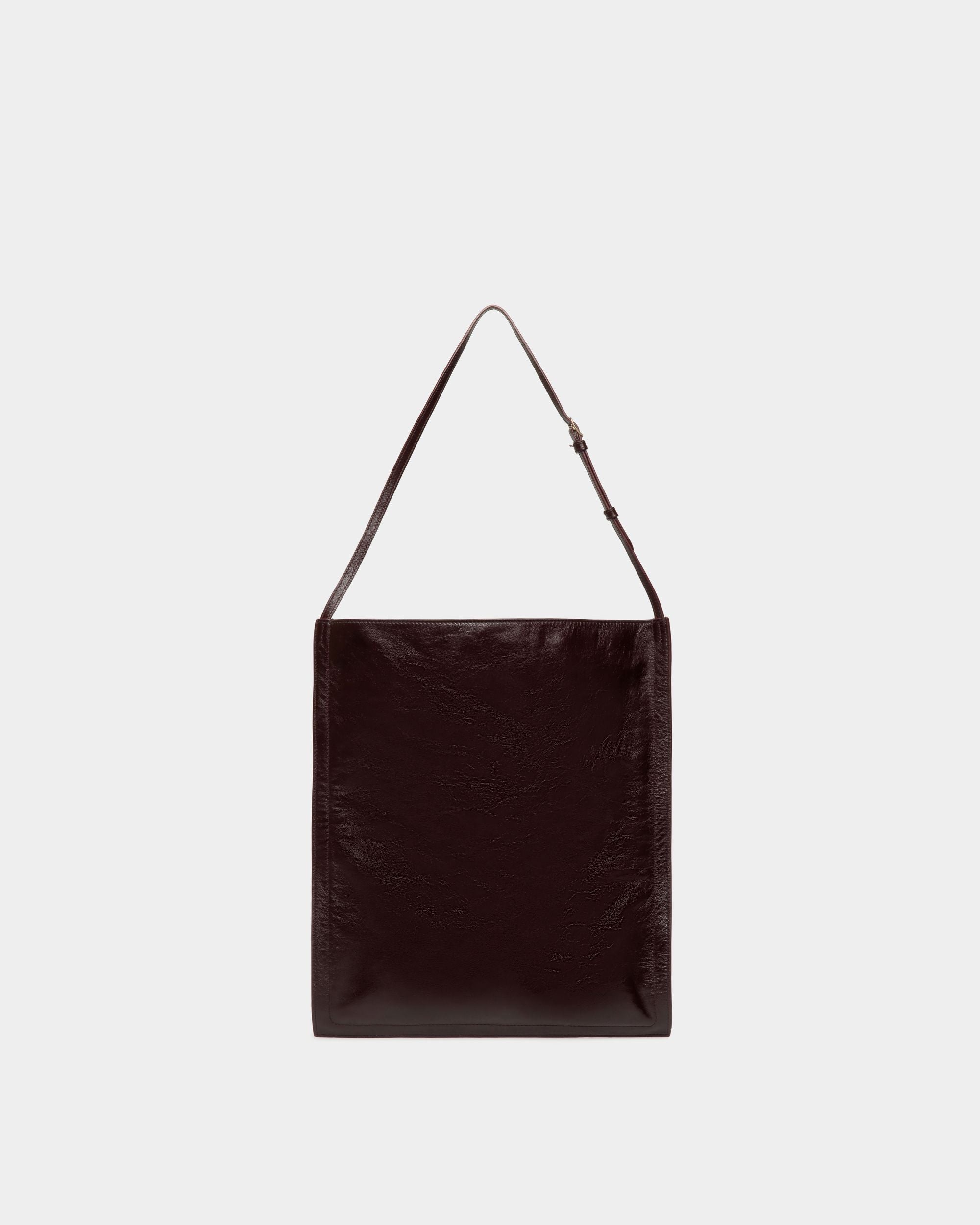 Tote Bag Beckett In Pelle Bordeaux Scuro - Uomo - Bally - 03
