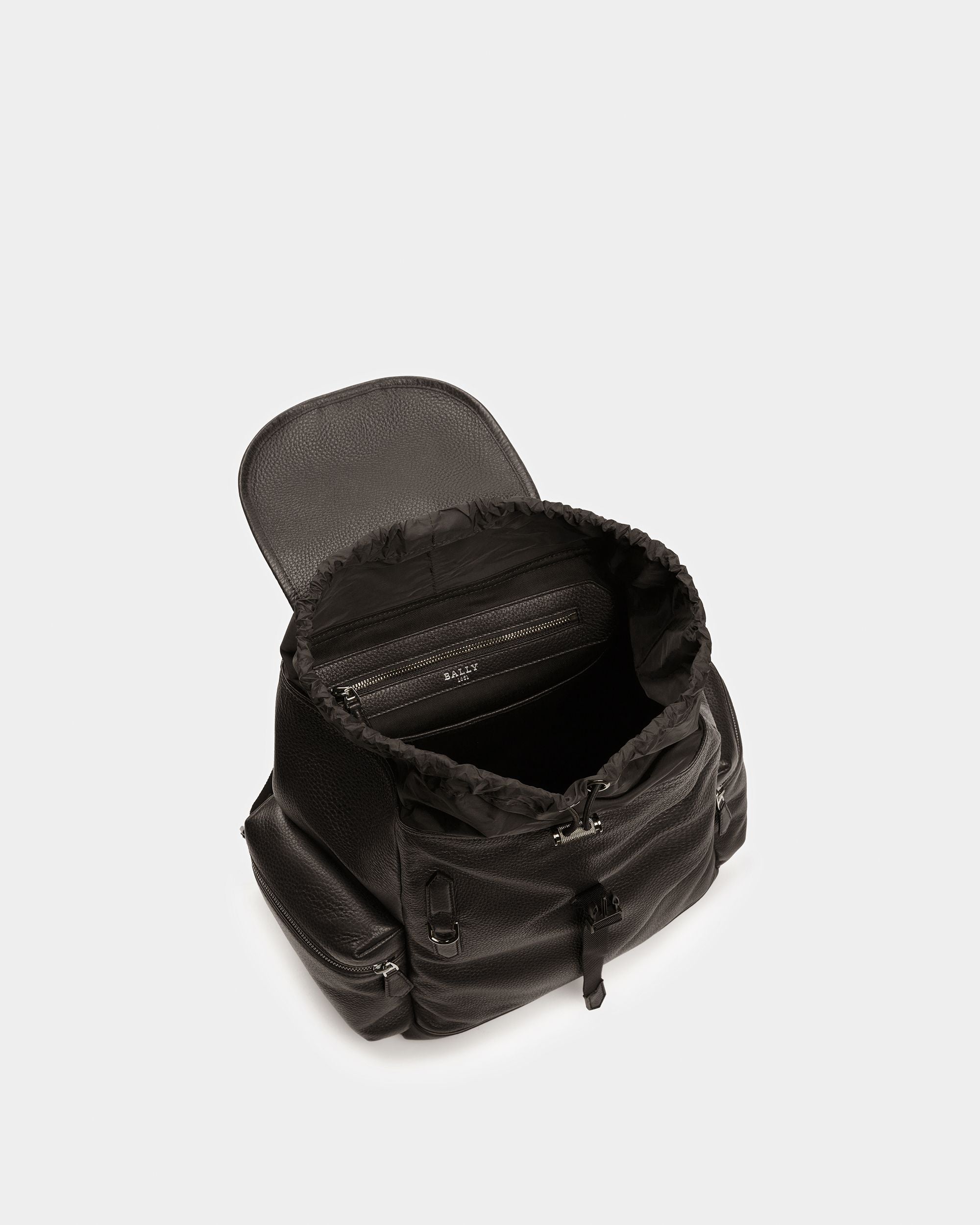 Cliford Zaino In Pelle Nera - Uomo - Bally - 04