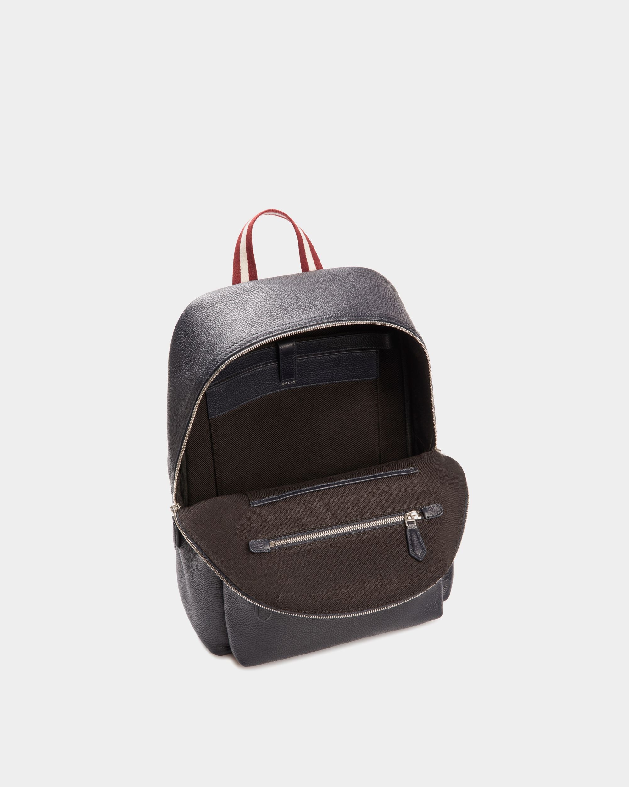 Zaino Code In Pelle Martellata Navy Blue - Uomo - Bally - 04