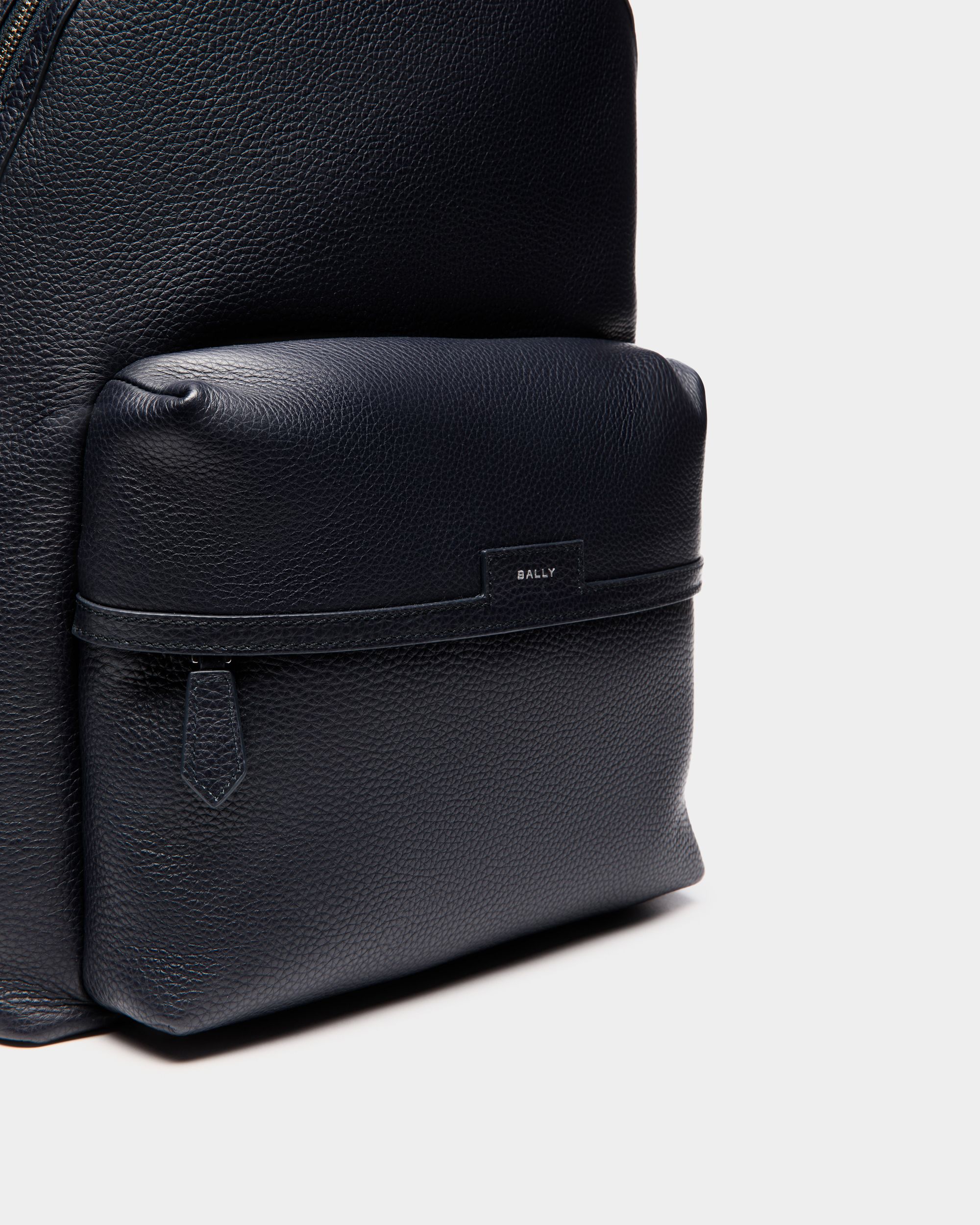 Zaino Code In Pelle Martellata Navy Blue - Uomo - Bally - 05