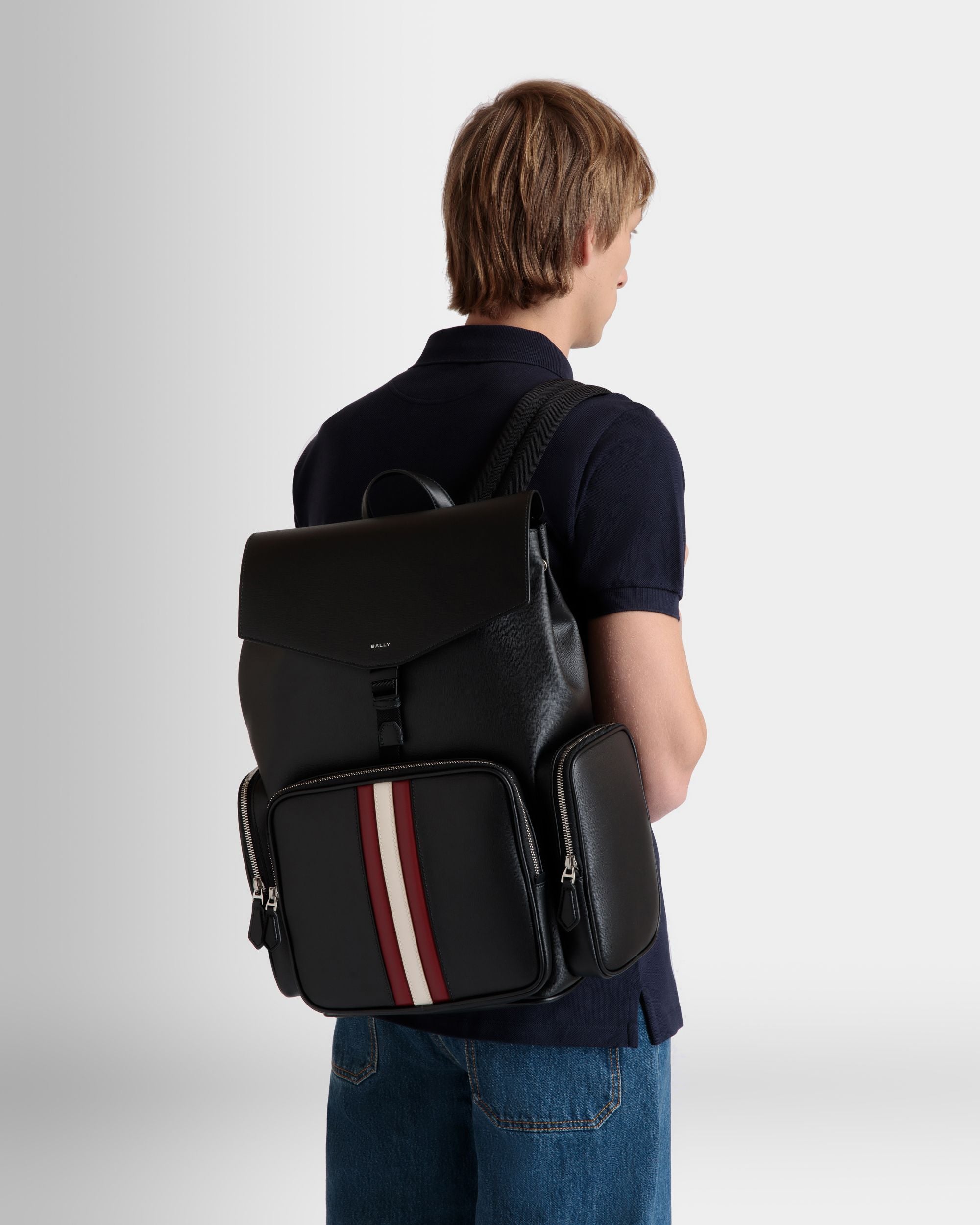 Zaino Mythos In Pelle Riciclata Nera - Uomo - Bally - 02