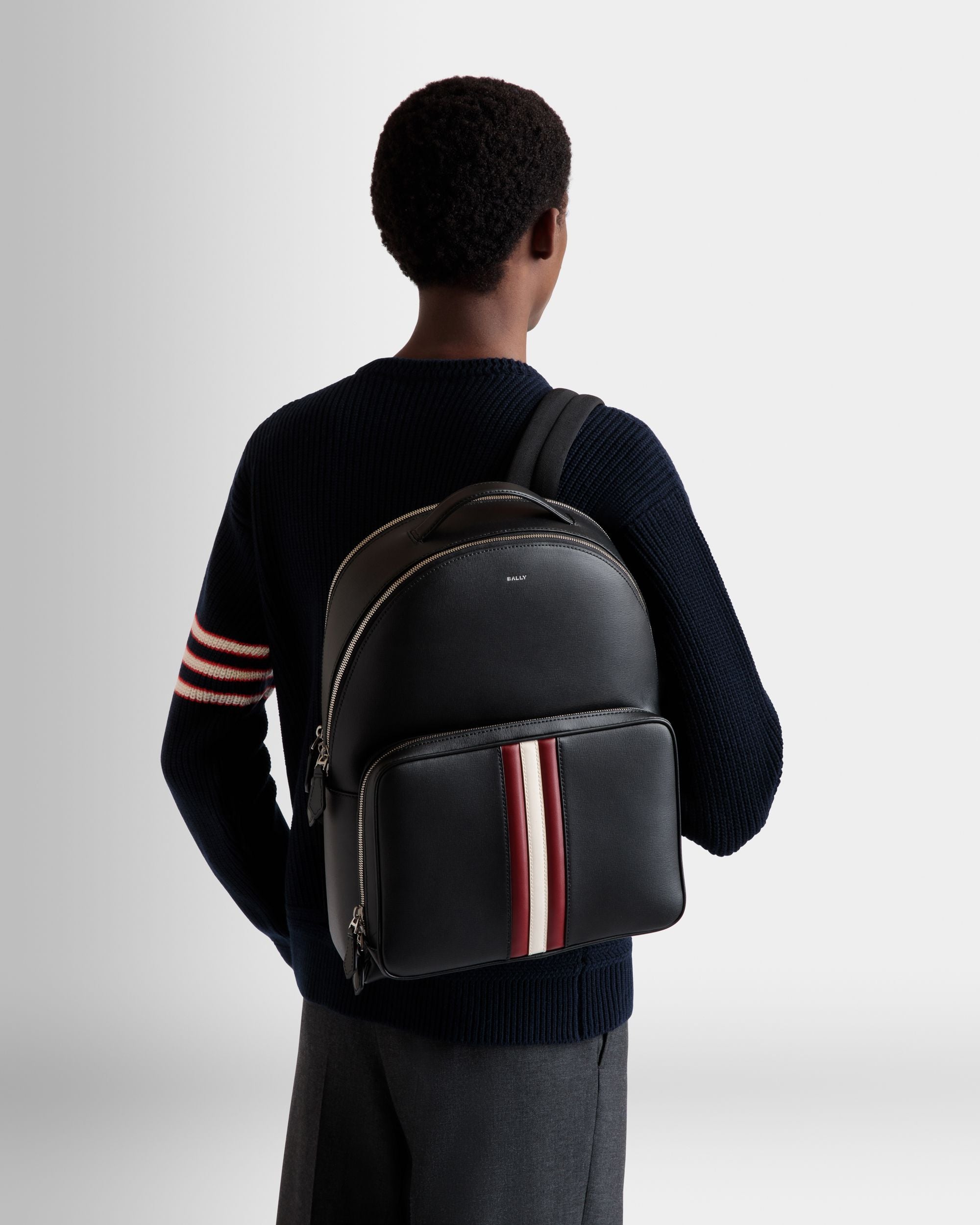 Zaino Mythos In Pelle Riciclata Nera - Uomo - Bally - 02