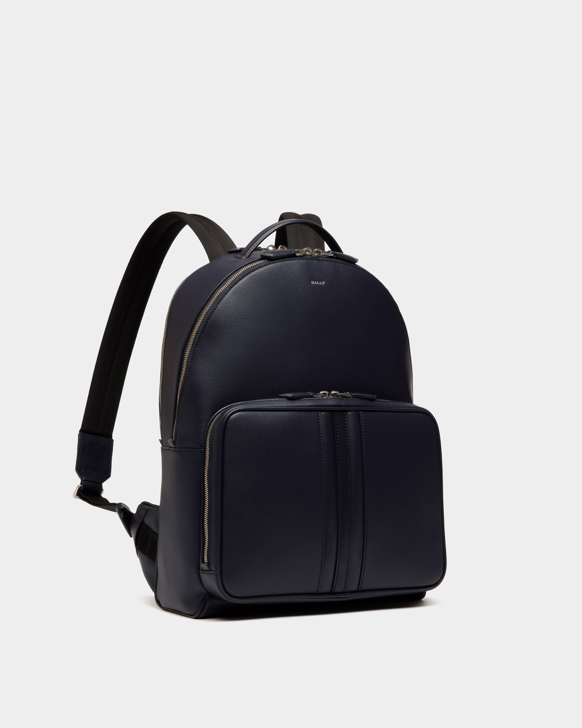 Zaino Mythos In Pelle Riciclata Navy Blue - Uomo - Bally - 04